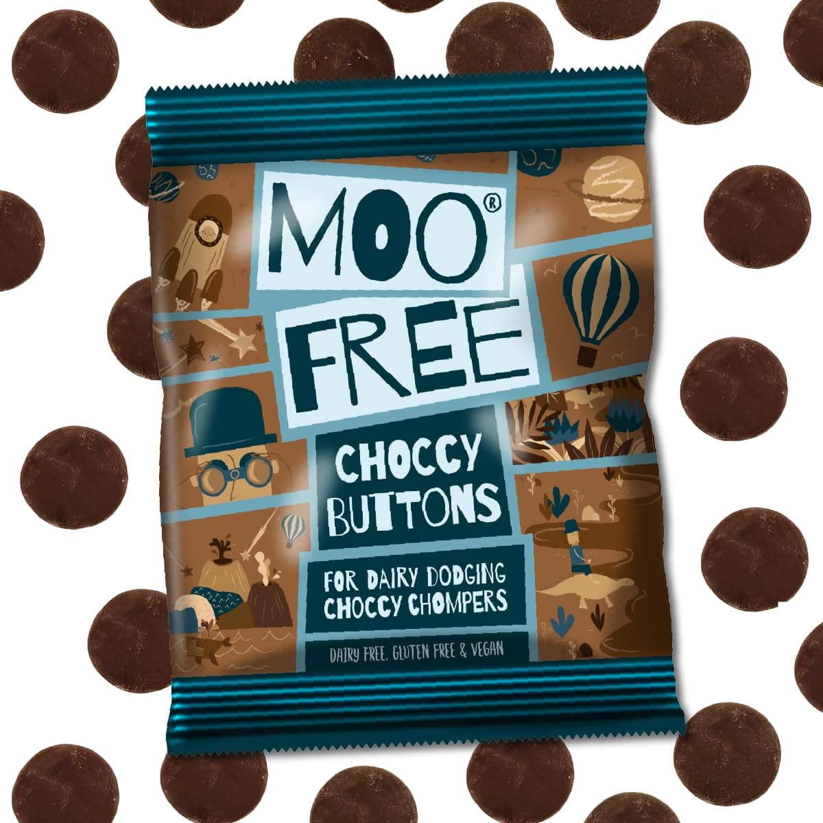 Moo Free Dairy Free Chocolate Buttons (25g)
