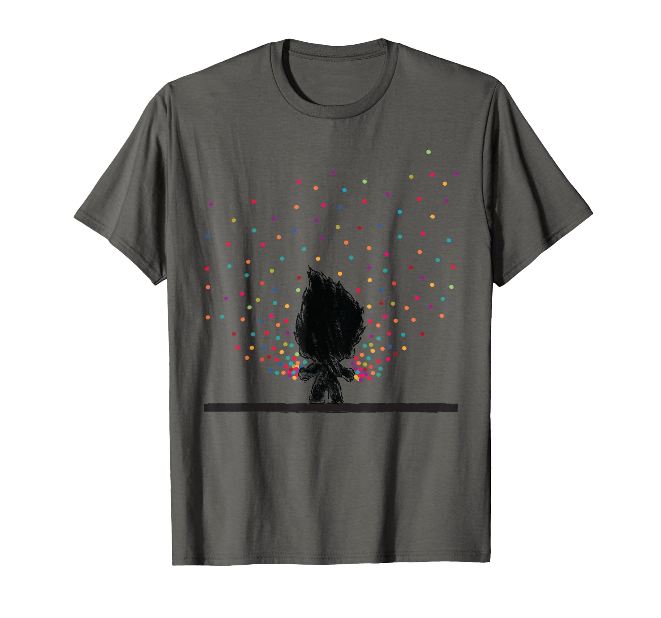 Classic Trolls: Troll Outline in Polka Dots T-Shirt T-Shirt