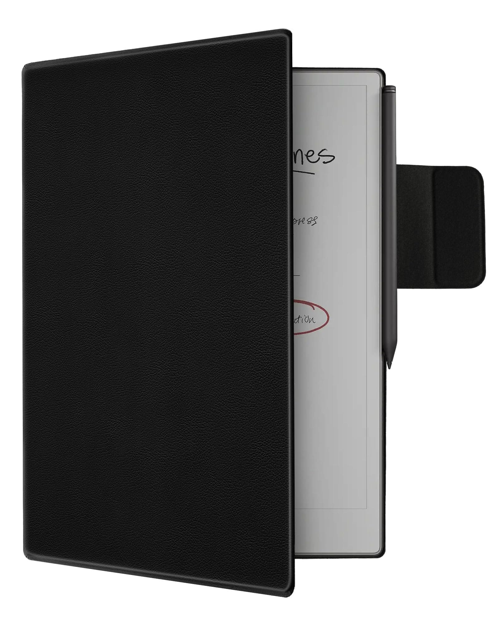 WALNEW Case for Remarkable Paper Pro,Magnetic Slim Book Folio Cover with Pen Clasp, Auto Sleep/Wake Protective Cover for Remarkable Paper Pro 11.8" (2024 Released),Black