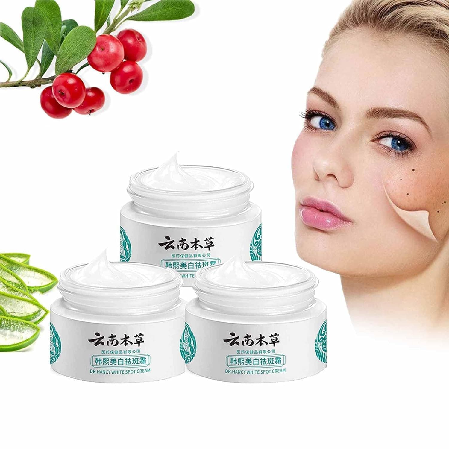Dr Hancy White Spot Cream,remove Melasma Cream,Spot Off â€‹Freckle Whitening Cream, Dark Spot Corrector for Face, Skin Care Facial Moisturizer Face Cream for Dry & Sensitive Ski (3PCS)