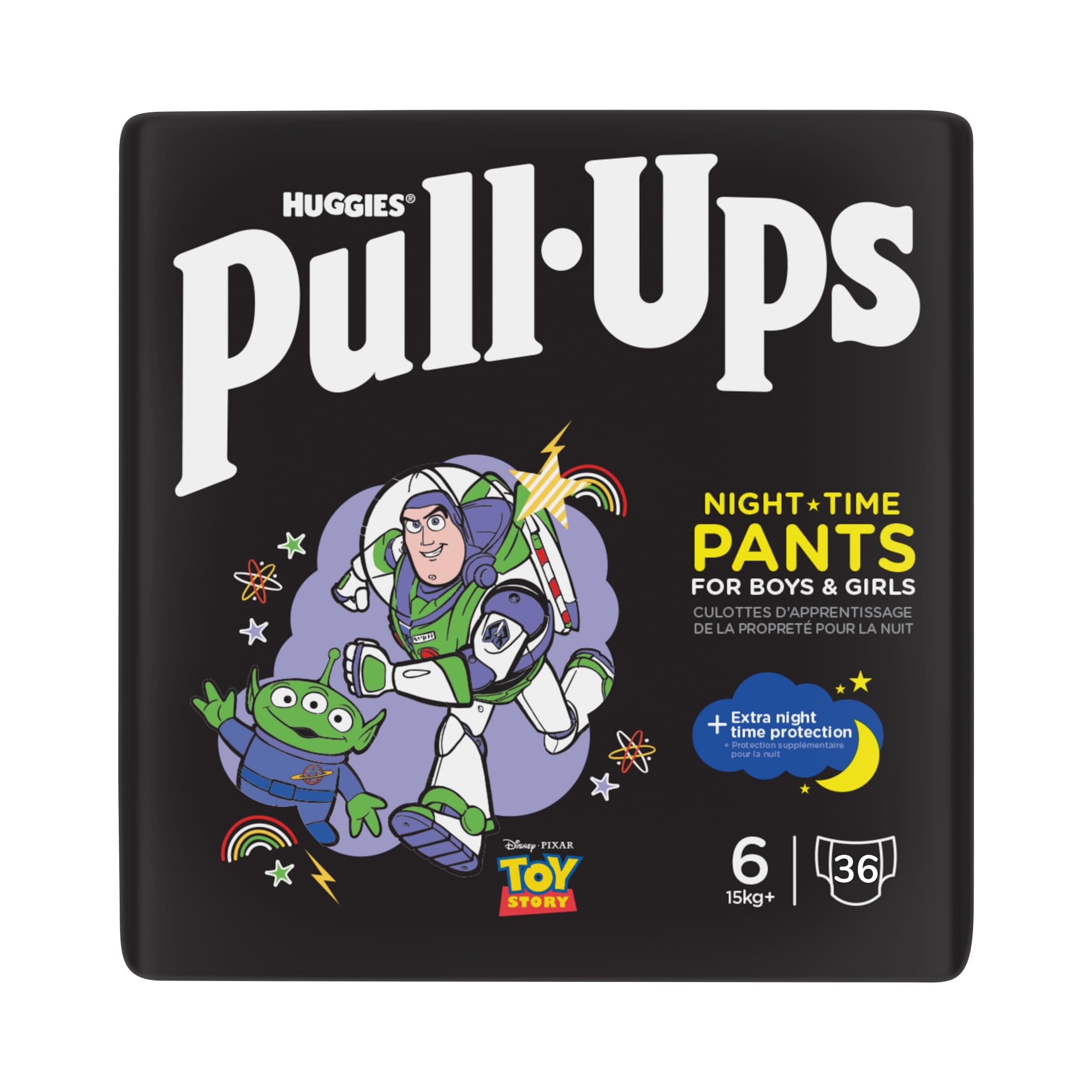 Pull-Ups, Trainers Night Nappy Pants for 2-4 Years - Size 6-7 Pull Up Nappies (36 Pants) - Extra Night Time Protection - Support for Consistent Potty Training Routines