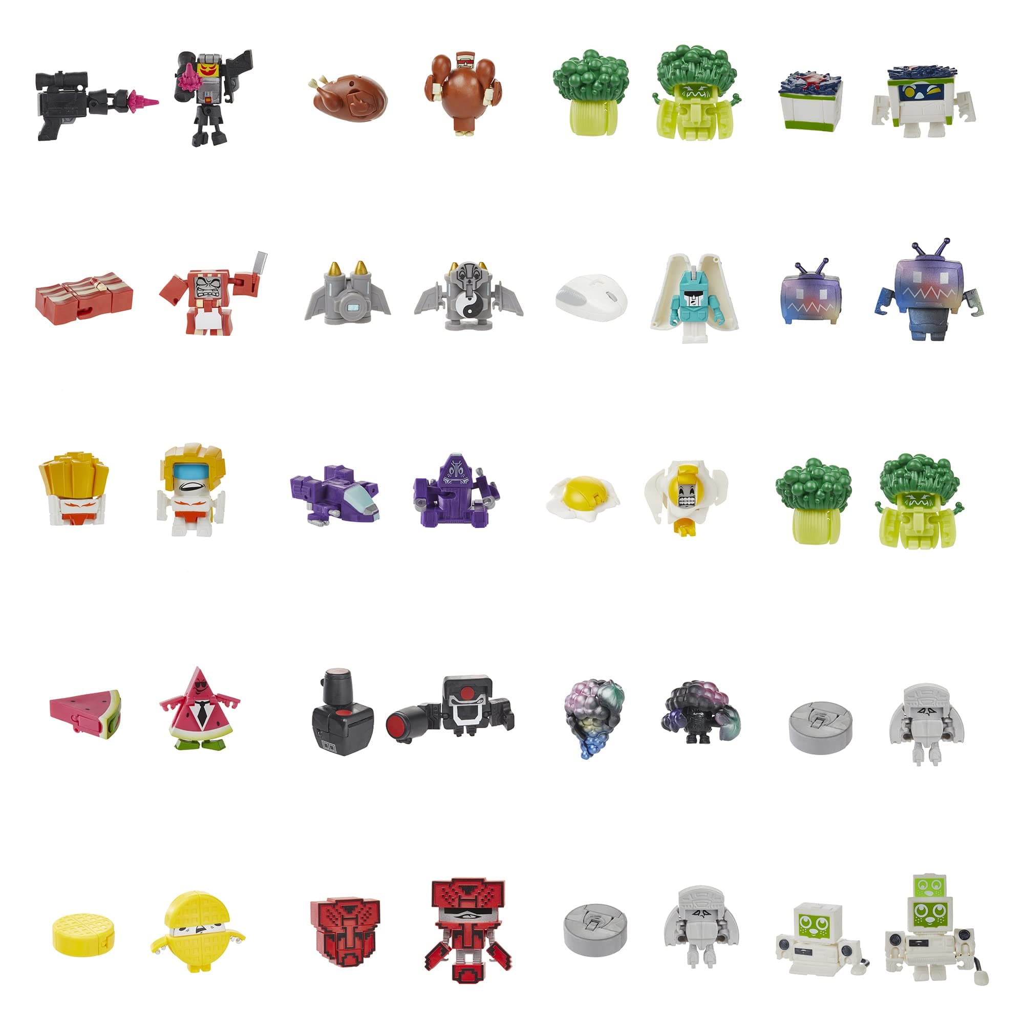 Transformers Toys BotBots Ruckus Rally Series 6 Hunger Hubs & Gamer Geeks 20 Character Bundle, 2-in-1 Collectible Figures, Kids Ages 5 & Up