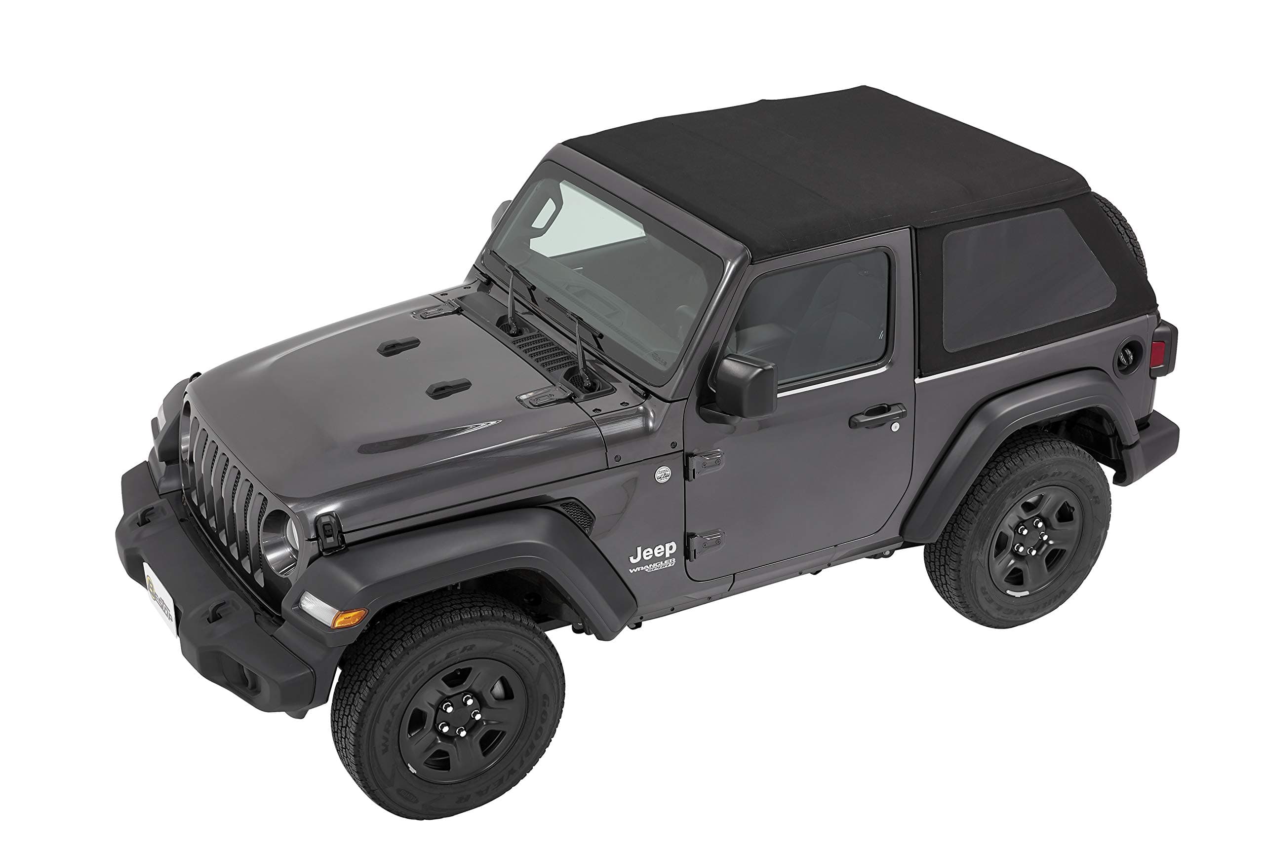 Bestop-5686235 Trektop Soft Top for The 2-Door Jeep Wrangler JL (2018-Current) in Black Diamond