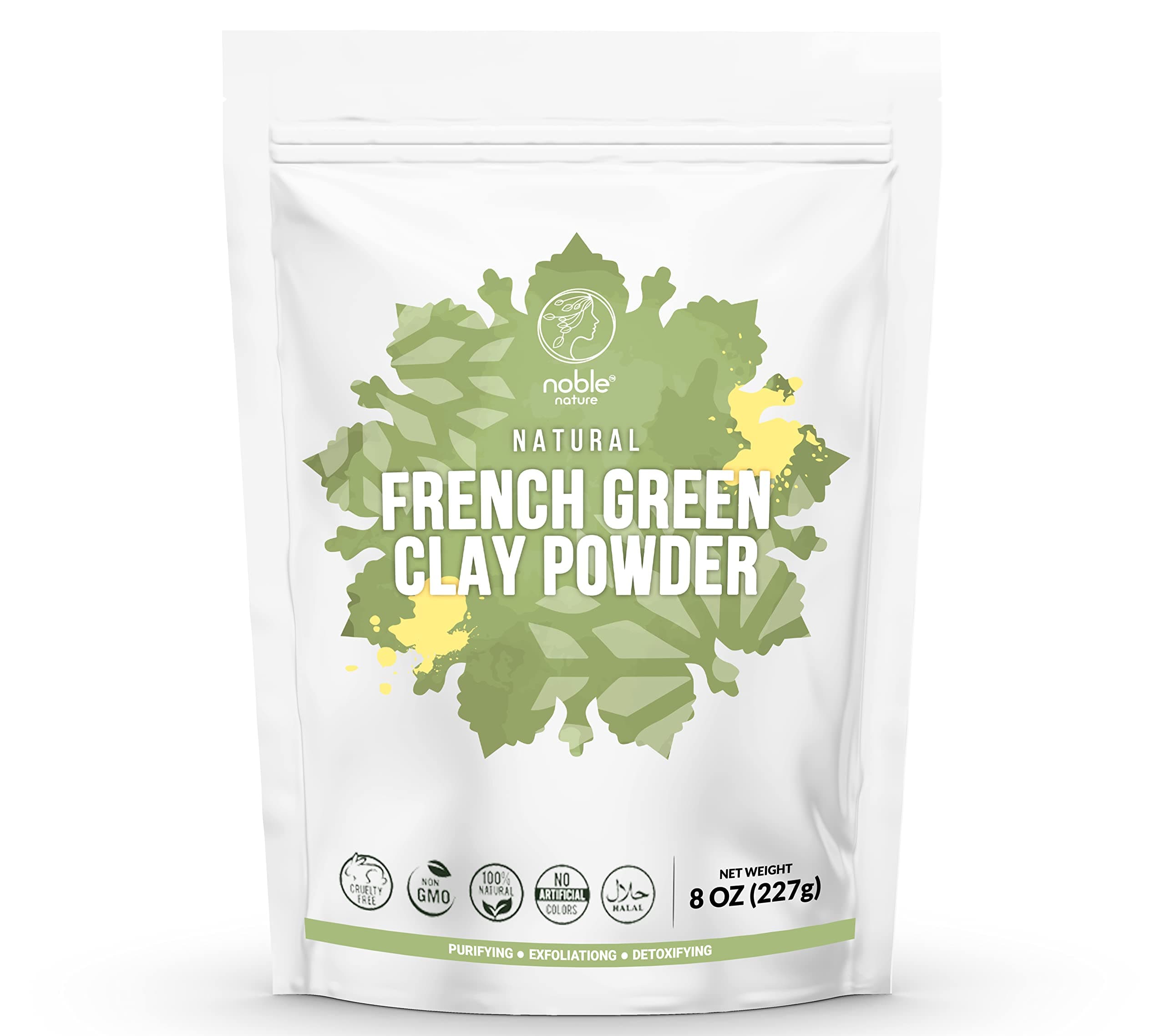 French Green Clay | 100% Pure Montmorillonite Clay | Absorbs Excess Oil | Detoxifies Skin | Highly Recommended For Oily Skin | Ideal for Clay Mask and Soap Making |