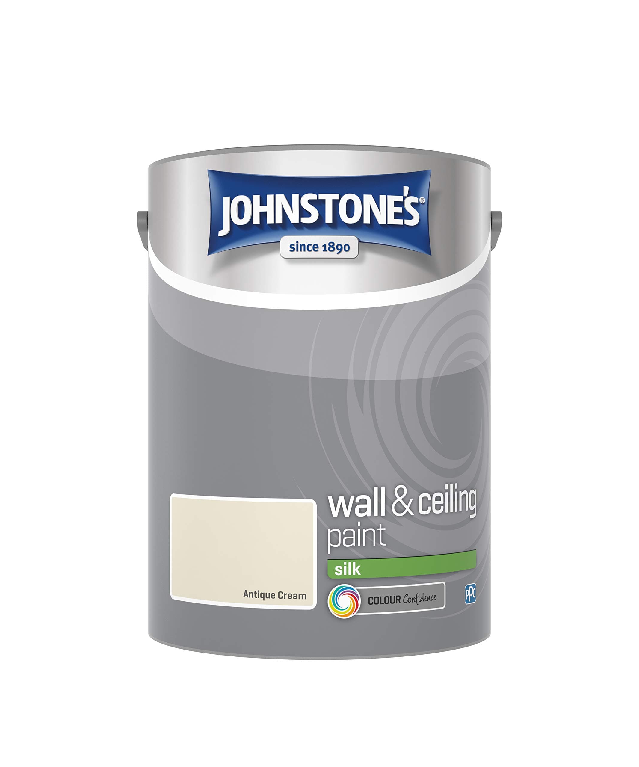 Johnstone's - Wall & Ceiling Paint - Antique Cream - Silk Finish - Emulsion Paint - Fantastic Coverage - Easy to Apply - Dry in 1-2 Hours - 12m2 Coverage per Litre - 5L