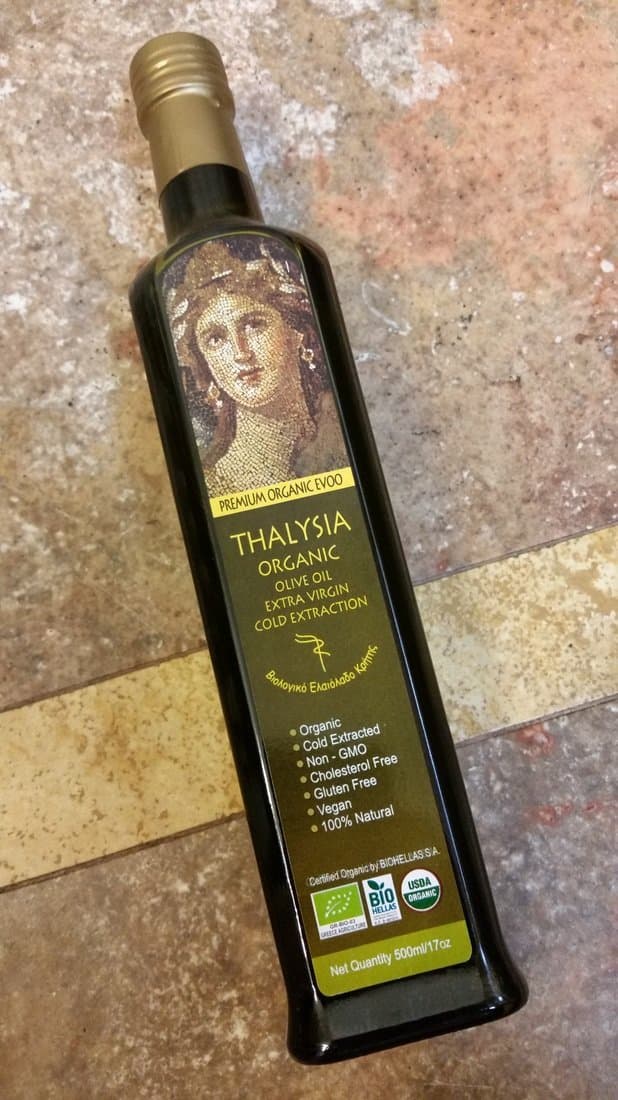 Thalysia Organic - Cold Extracted, Single Sourced, Extra Virgin Olive Oil from Crete, Greece (500ml-17oz)
