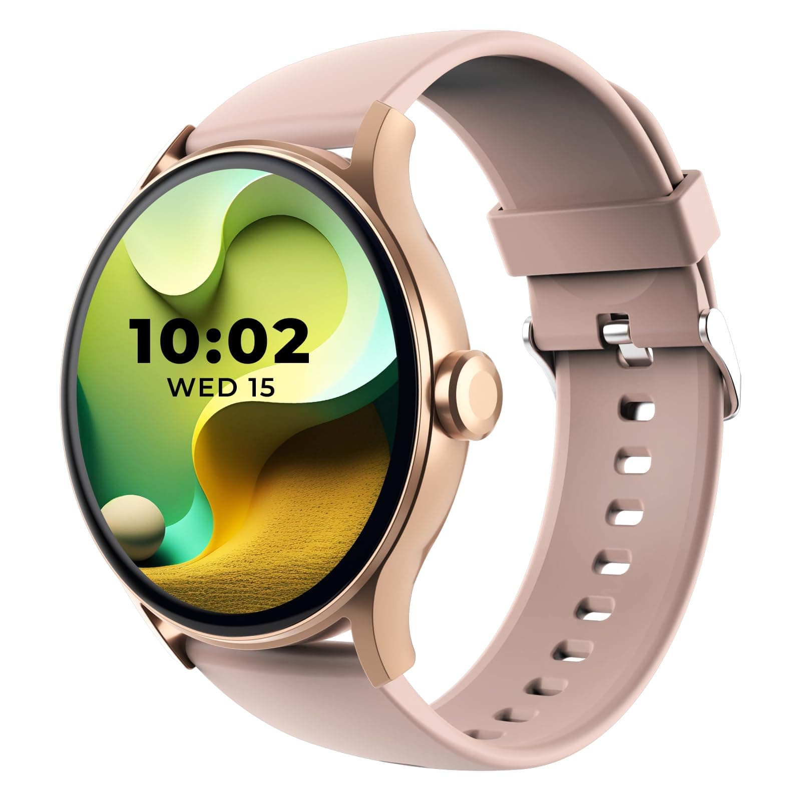 beatXP Flare Pro 1.39 HD Display Bluetooth Calling Smart Watch, 100+ Sports Modes, Heart Rate Monitoring, SpO2, AI Voice Assistant, IP68 - Champagne Gold