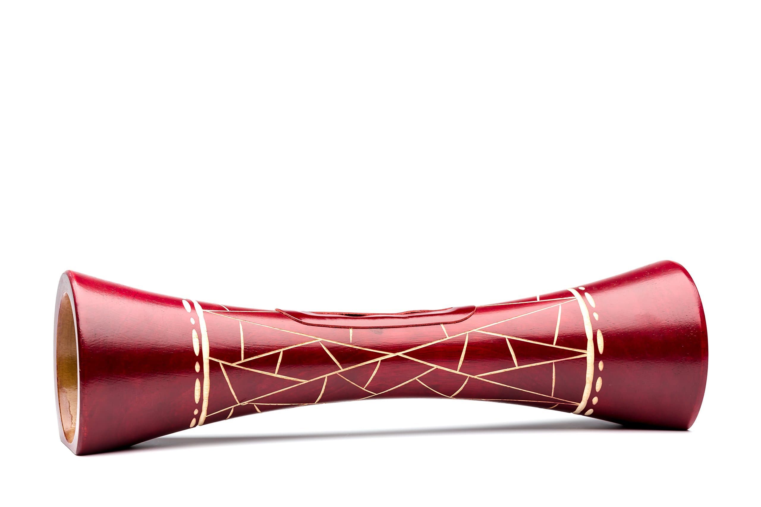 Mangobeat Dark Red GIRALF 14" – Natural Wood Speaker & Cell Phone Amplifier