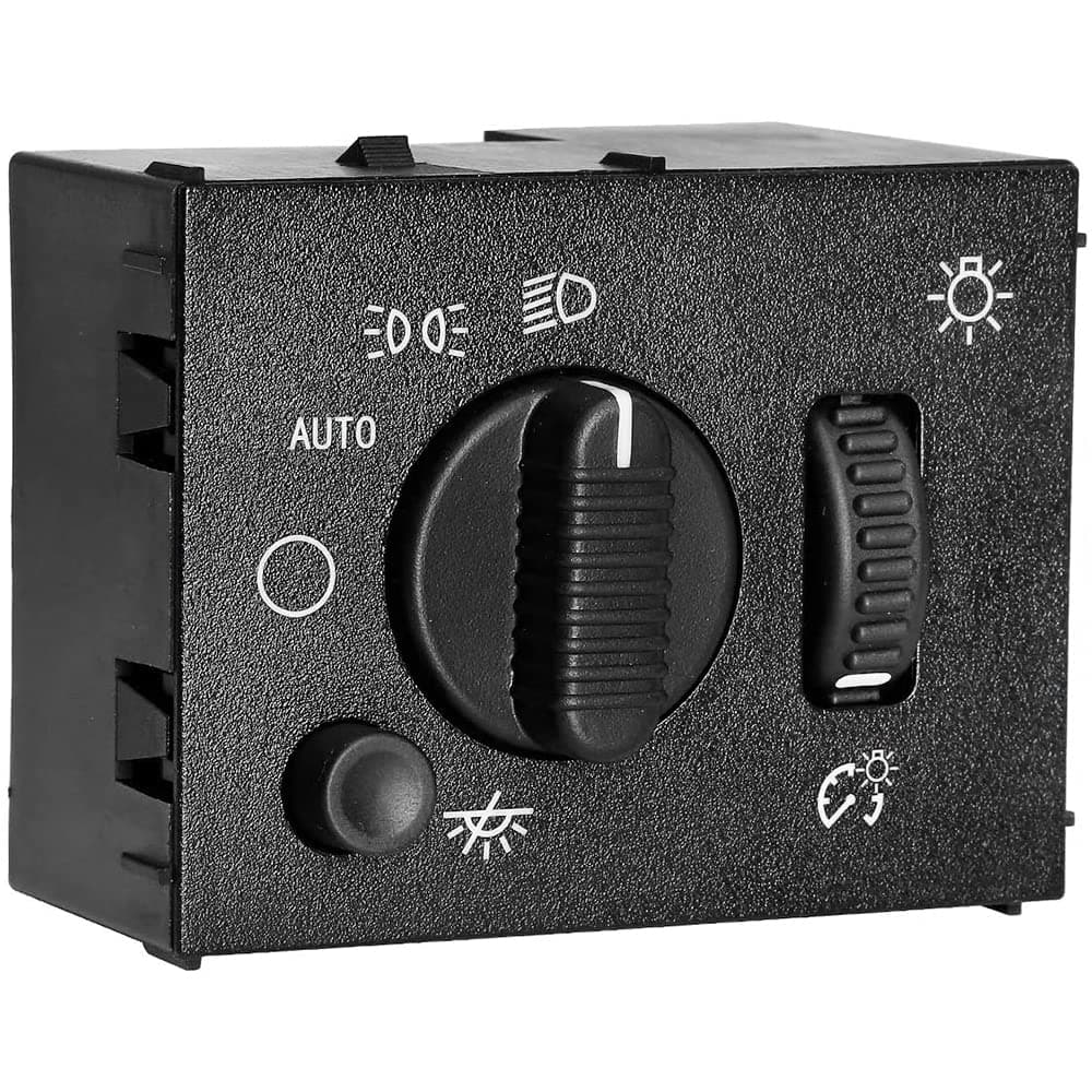 Headlight Switch Headlamp Dimmer Switch Greenish LED Light for 2003-2007 Silverado Suburban Tahoe Avalanche GMC Sierra Yukon Escalade Replaces# 19381535, D1595G, 15194803