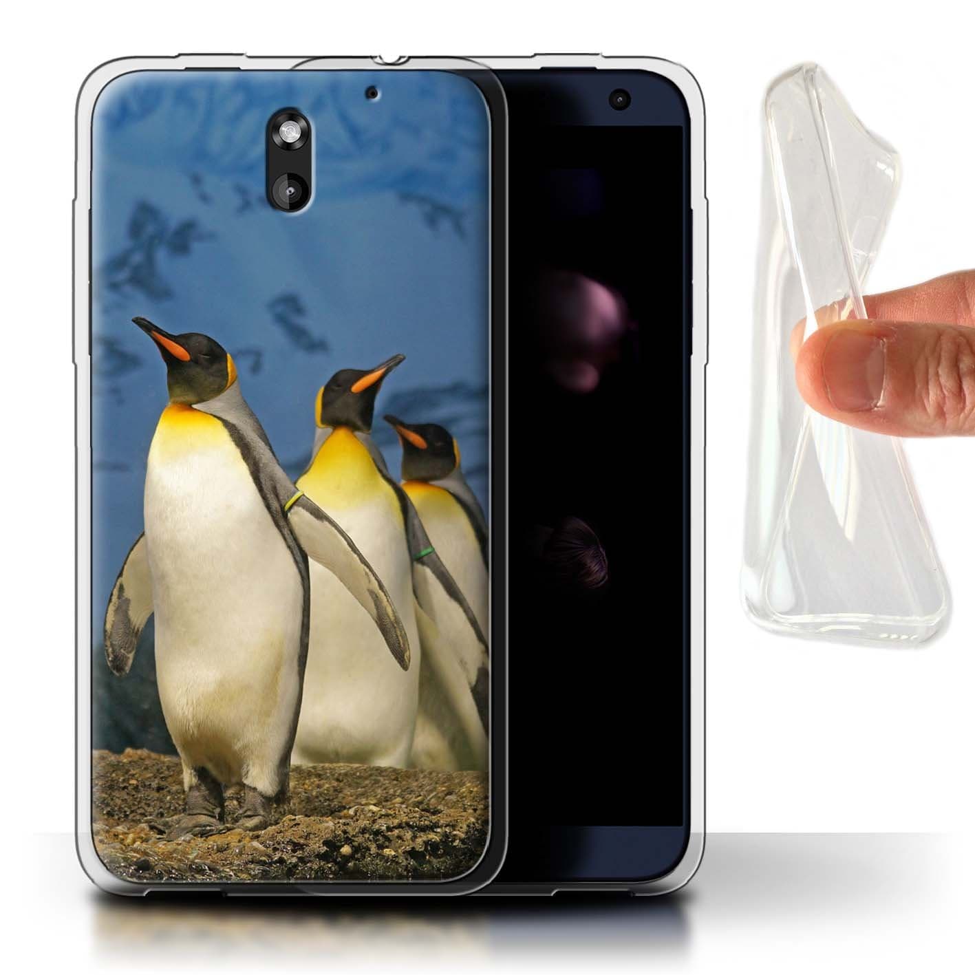 Stuff4 Gel TPU Phone Case/Cover for HTC Desire 610 / King Penguins Design/Arctic Animals Collection