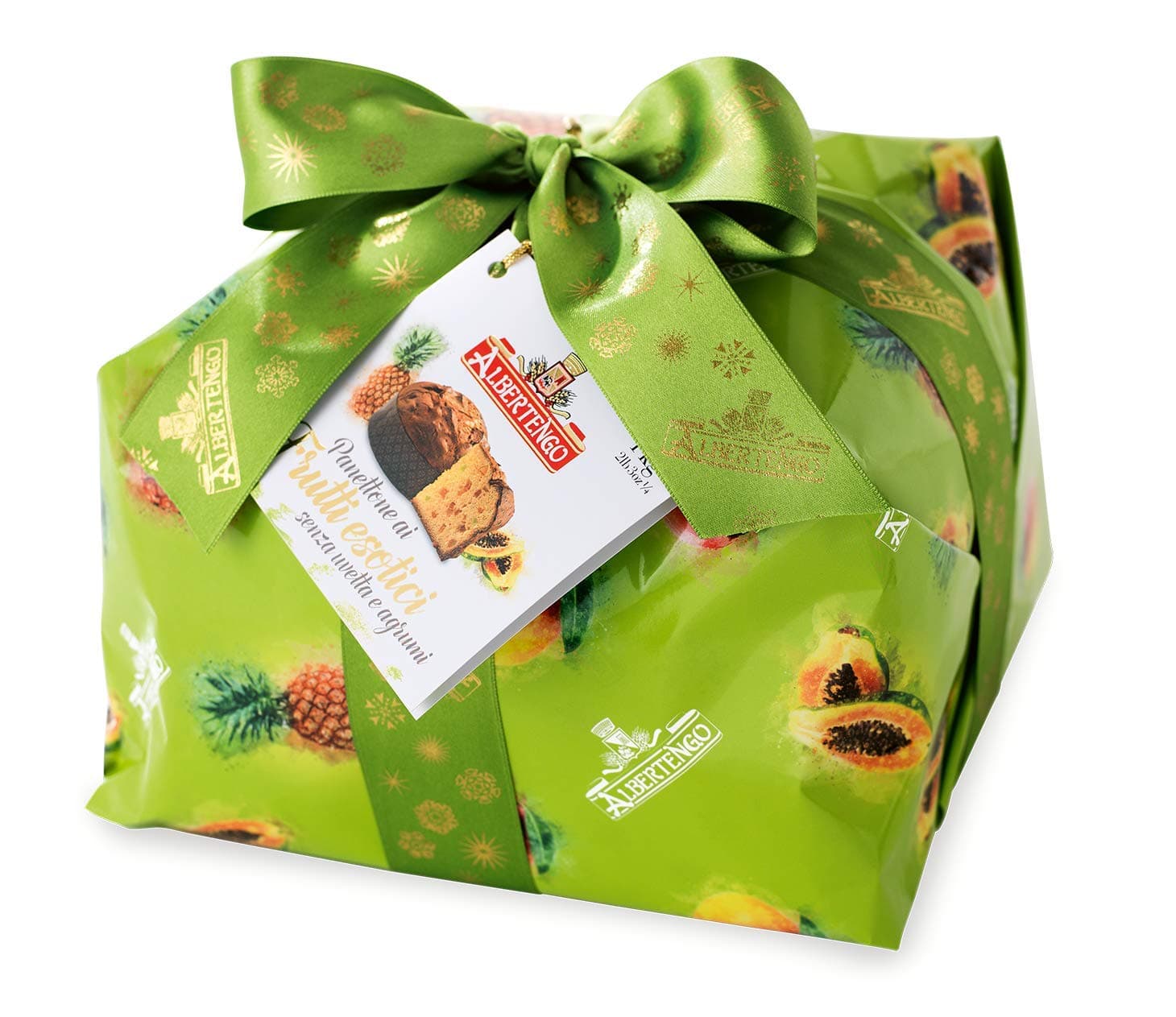 Albertengo Tropical Exotic Fruit Panettone Italian Holiday Cake, 2.2 Pound