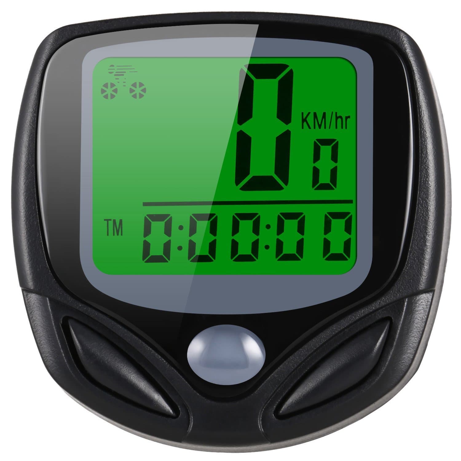 Speedrid Bike Computer Waterproof, Wireless Speedometer Automatic Wake-up LCD Backlight Display, Bicycle Odometer Multi-Function (Basic)