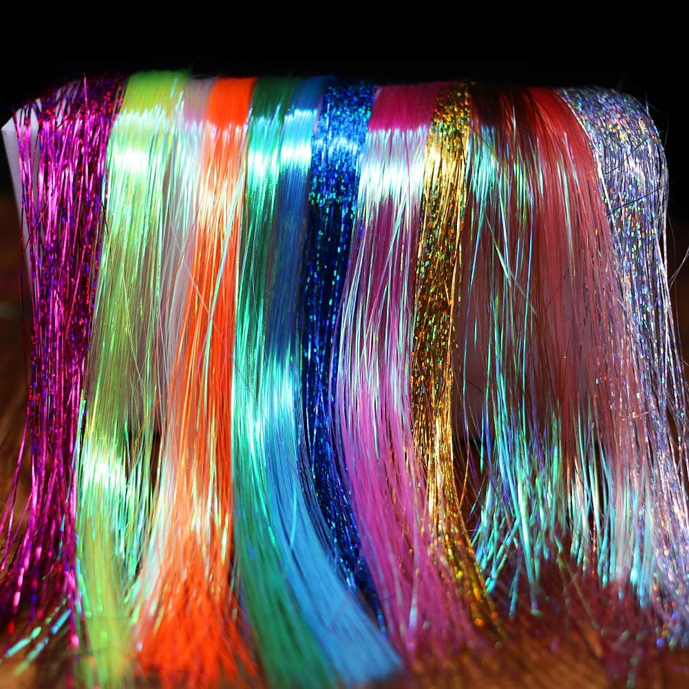 Fly Tying Materials 12 Colors Krystal Flash Holographic Ripple Flashabou Flies Fishing Lure Making Supplies