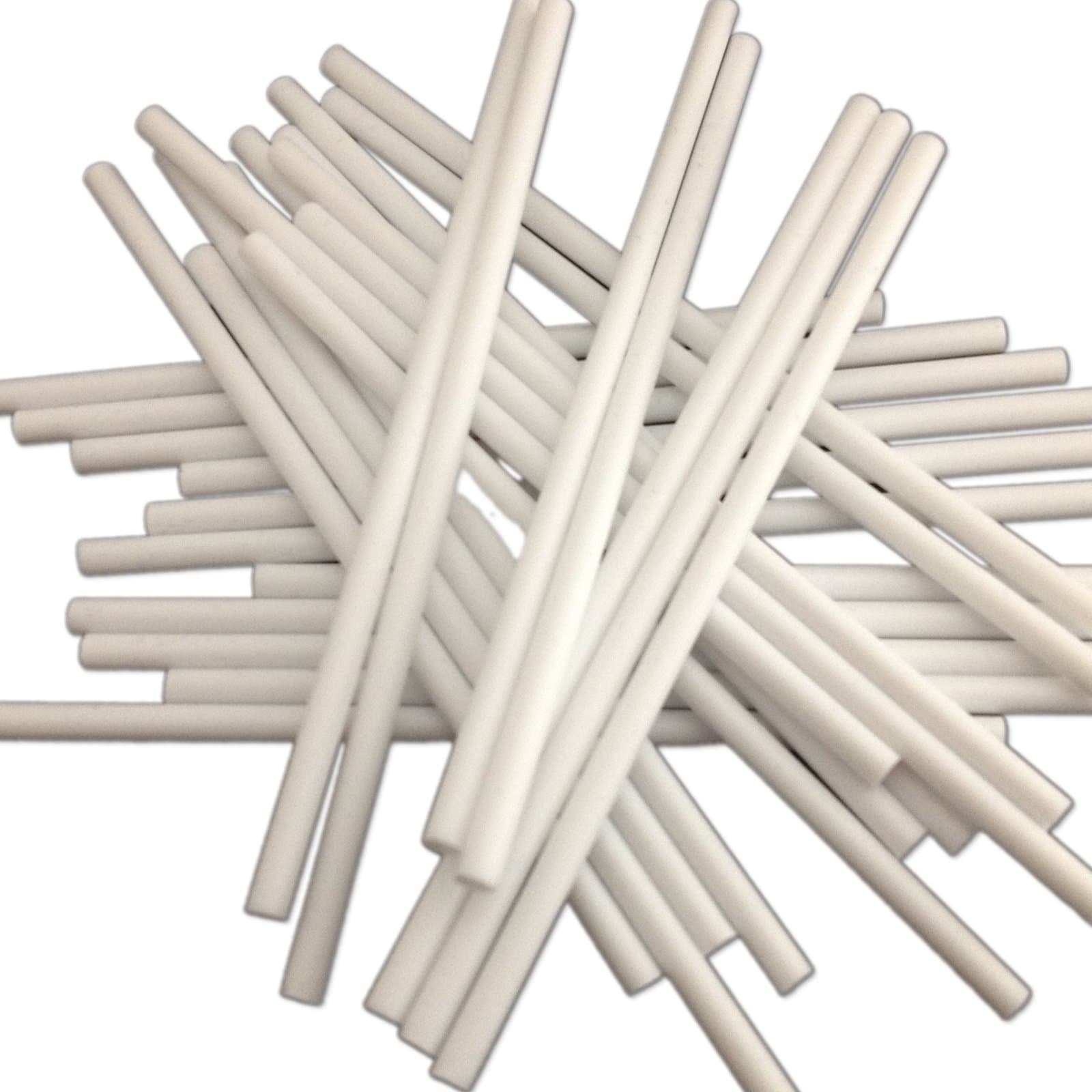 50 89mm (3.5") White Plastic Lollipop Sticks for Cake Pops and Lollies