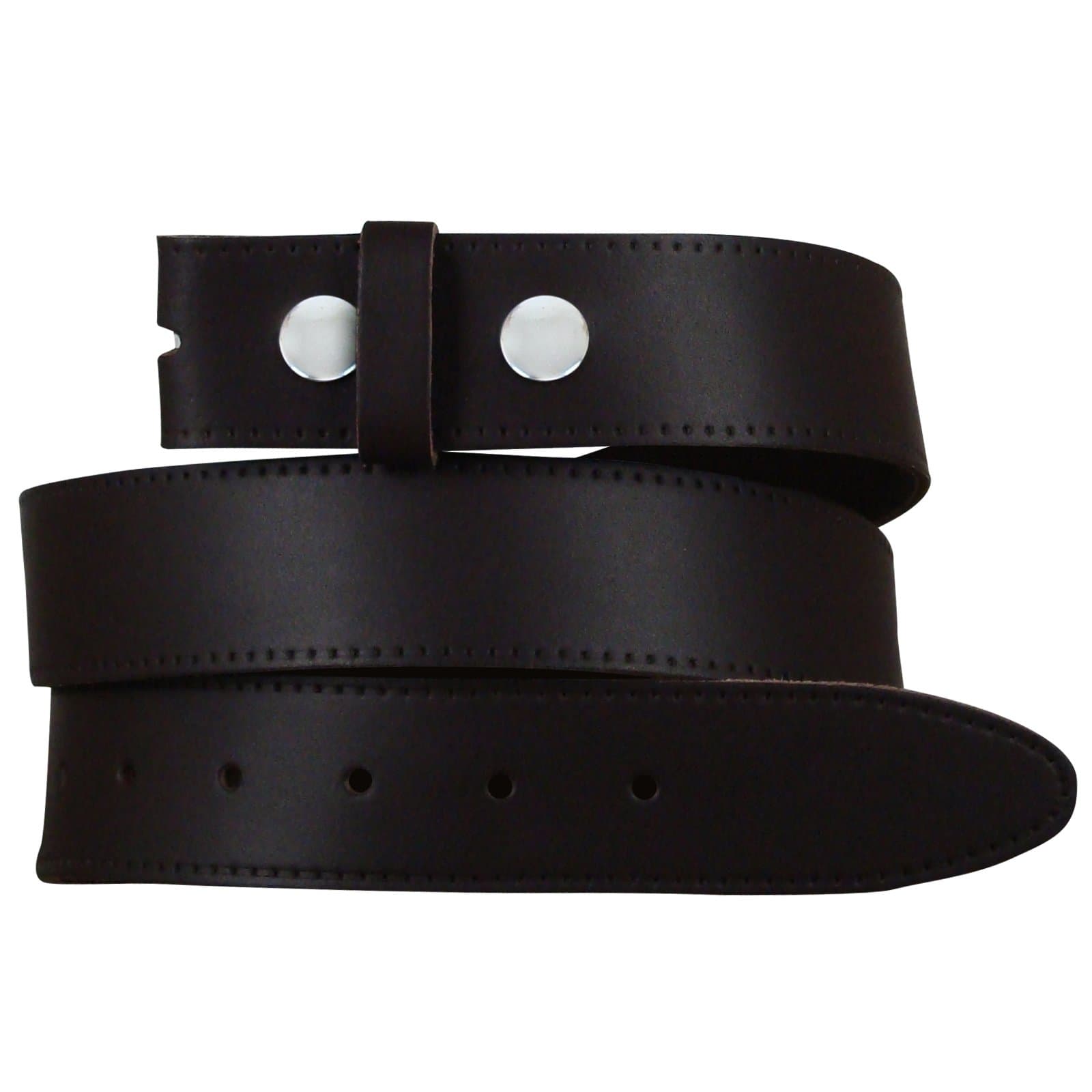 Click4FashionsMens Leather Snap On Belt | Black | Brown | White
