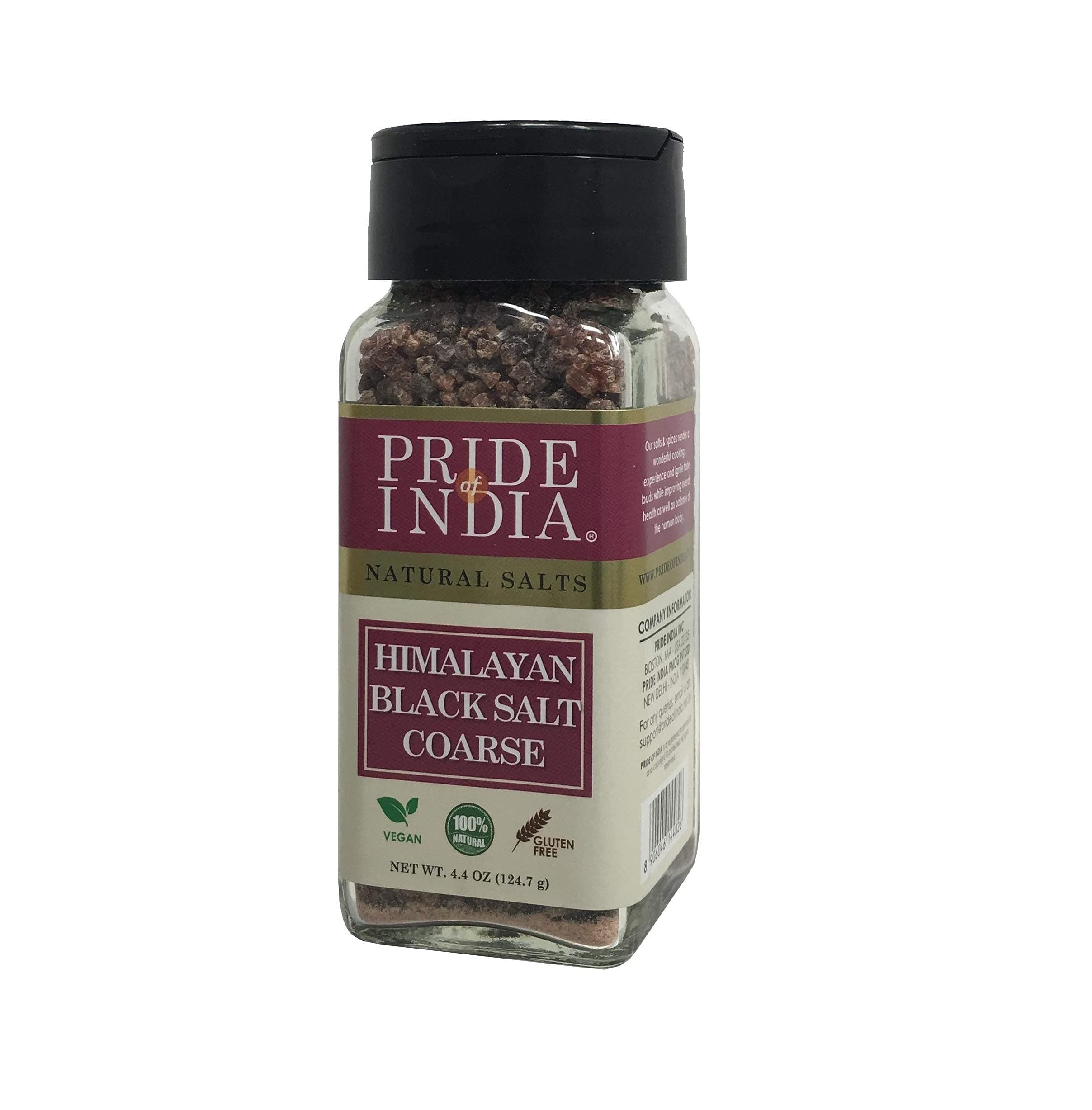 - Pride Of India- Himalayan Black Rock Salt, Coarse Grind, (4.4 oz)- Kala Namak, Contains 84+ Minerals, Perfect for Cooking, Tofu Scrambles