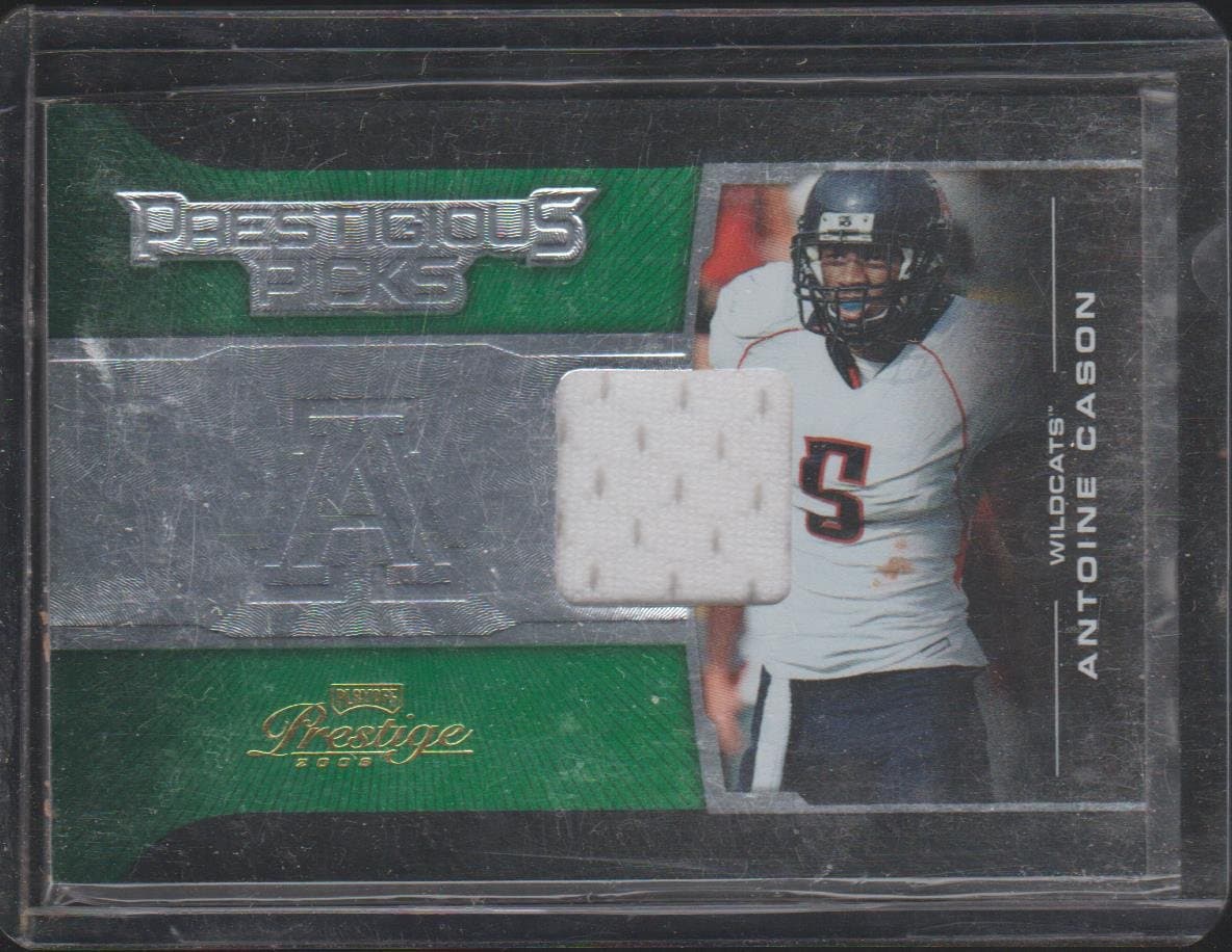2008 Prestige Antoine Cason Wildcats 34/75 Game Used Jersey Football Card #PPI-5