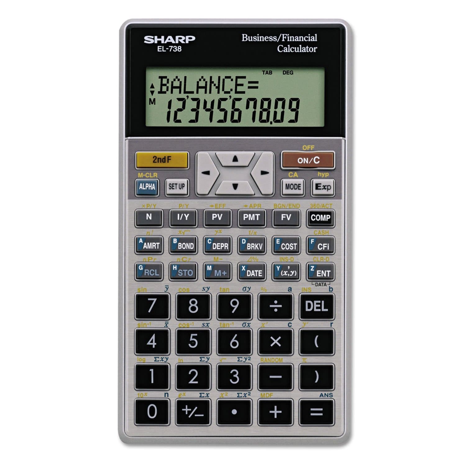 Sharp EL738FB EL-738C Financial Calculator 10-Digit LCD