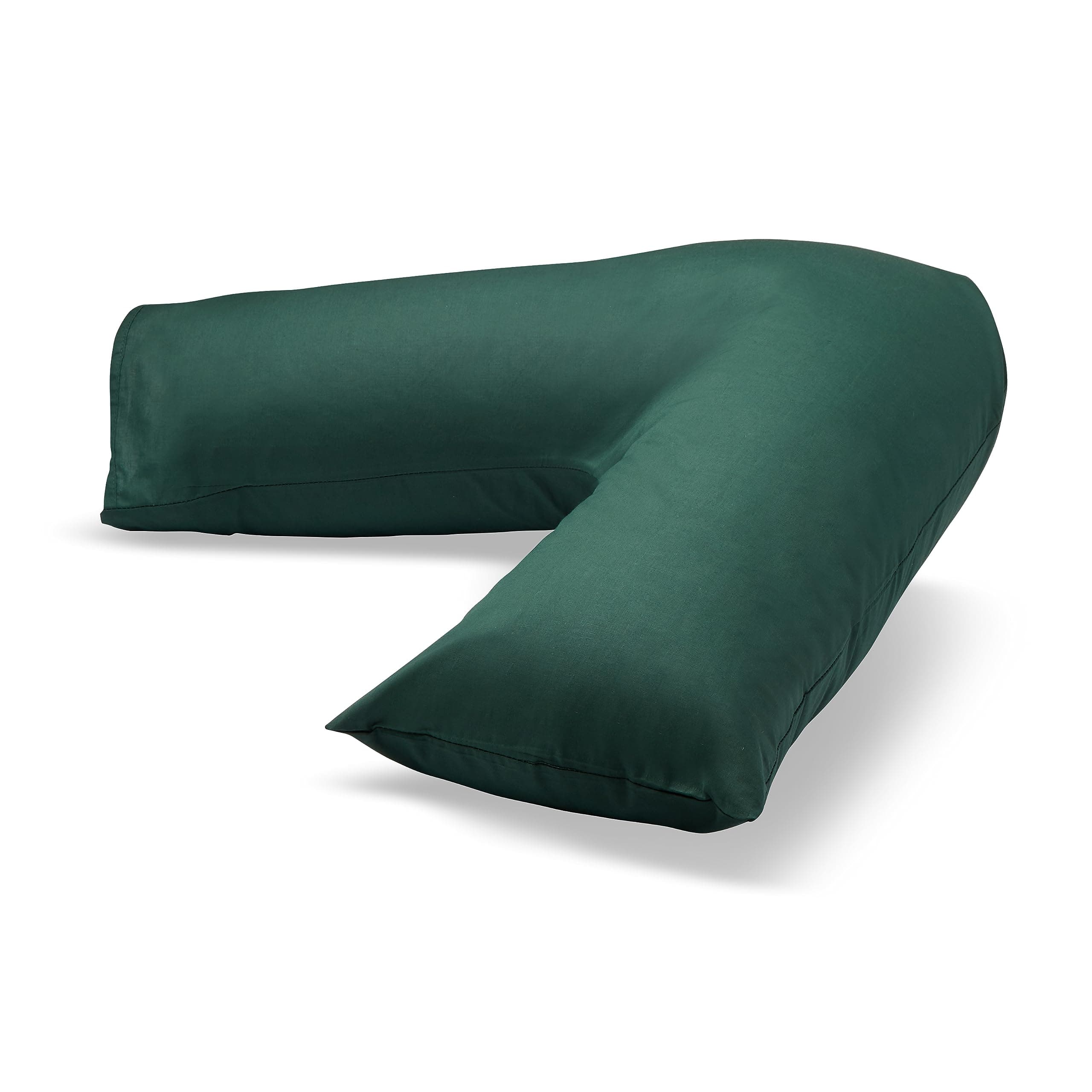 CnA StoresOrthopaedic V-Shaped Pillow Case Cover For Maternity Nursing Pregnancy support Pillows, Cotton Blended (V PILLOWCASE, DARK GREEN)