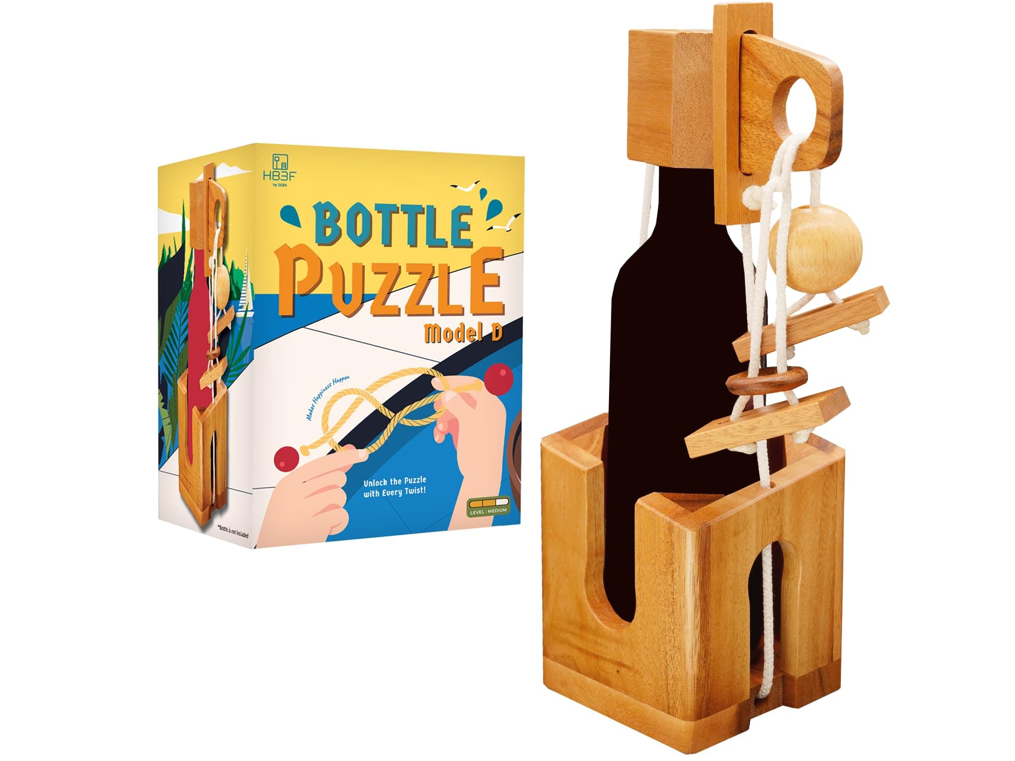 BSIRI Gifts Bottle Puzzles Games for Adults Party Brain Teaser Hard Puzzle Board Games for Adults Box Lover Funny Fit Game Gadgets 3D (Bottle Puzzle Model D)