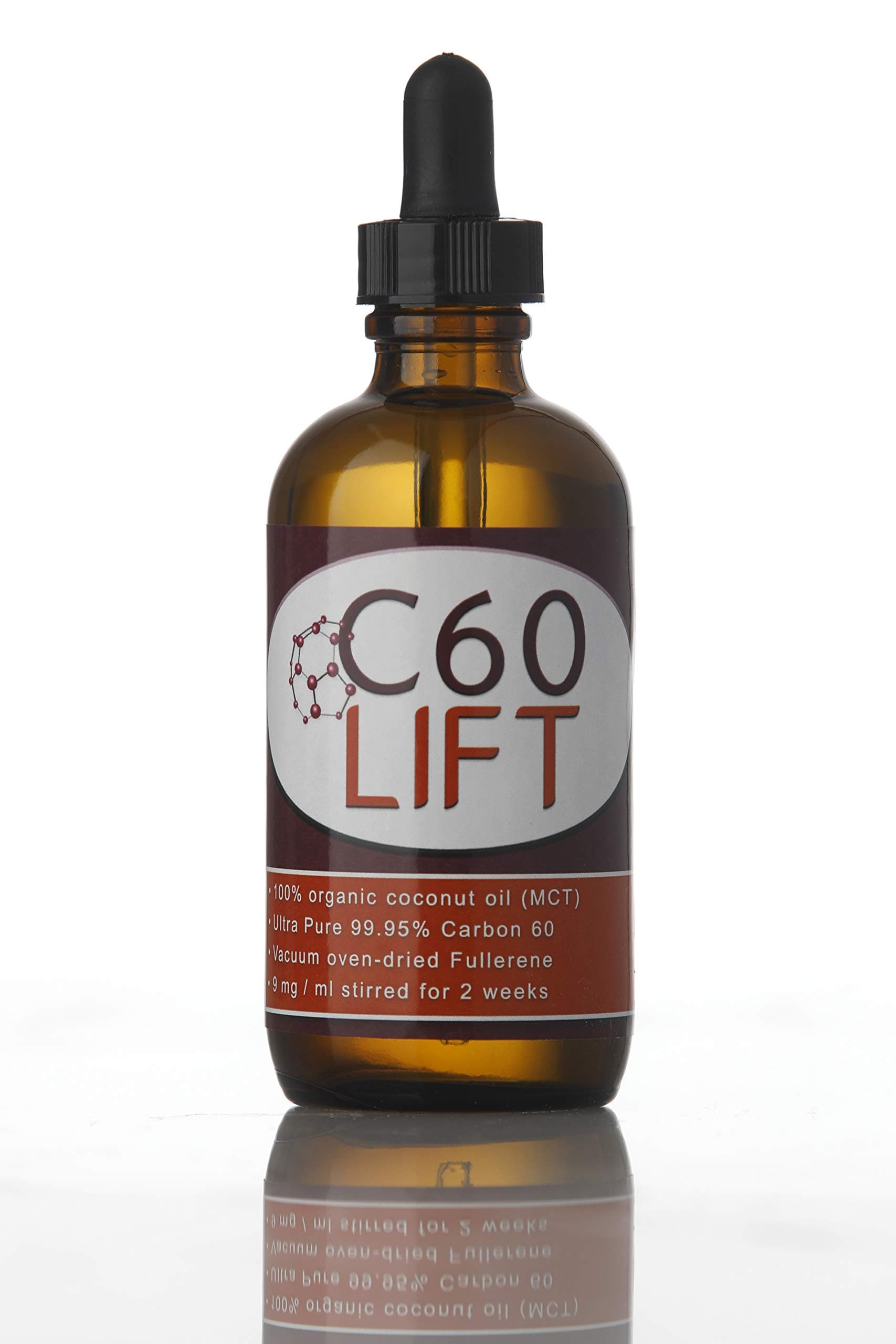C60 Lift Purple Coconut Oil (MCT) 120ml 4oz-Same Day Shipping in Glass-not Plastic