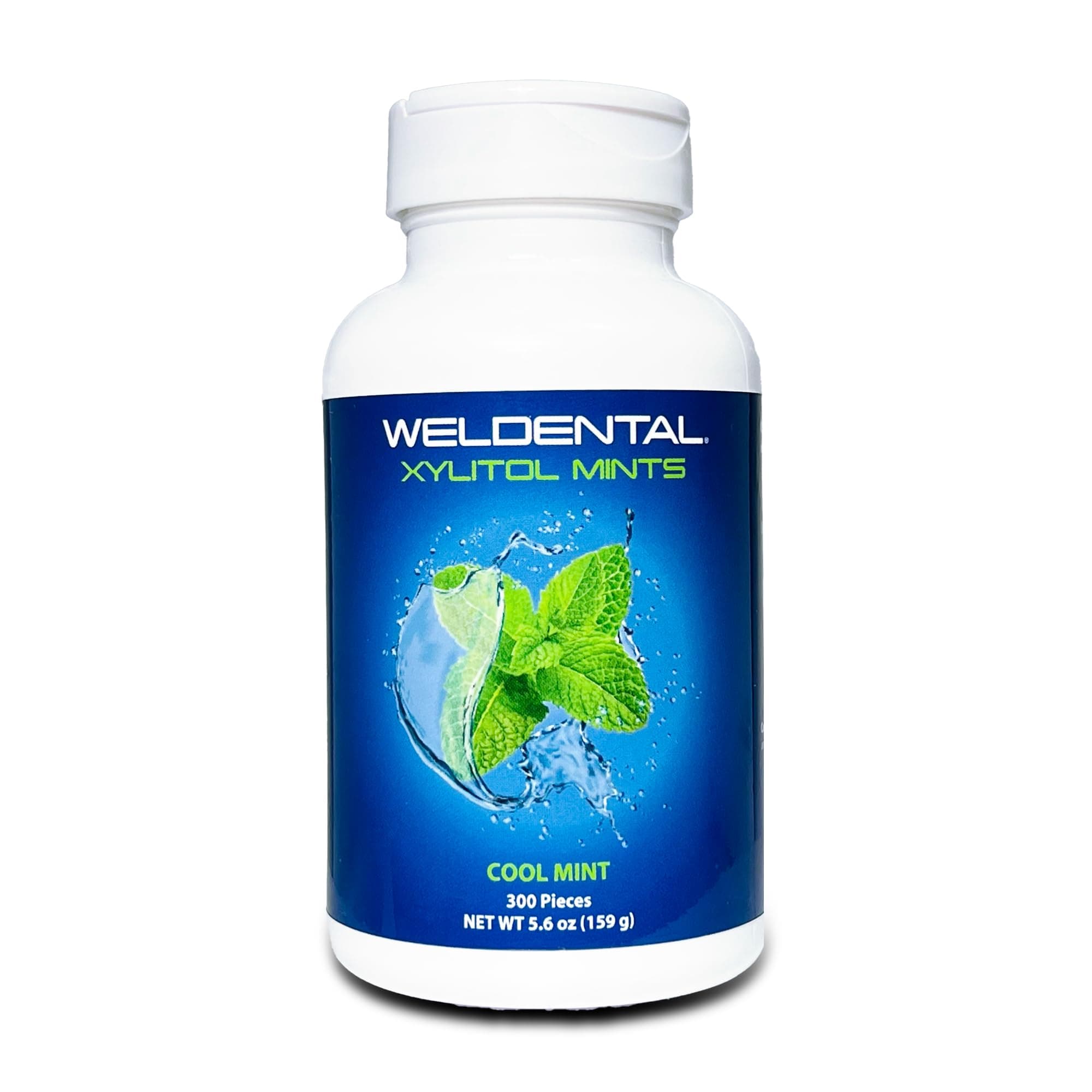 Weldental Xylitol Mints 300 Tablets, Cool Mint Flavor, Xylitol Increases Saliva Production, Helps Moisten Dry Mouth
