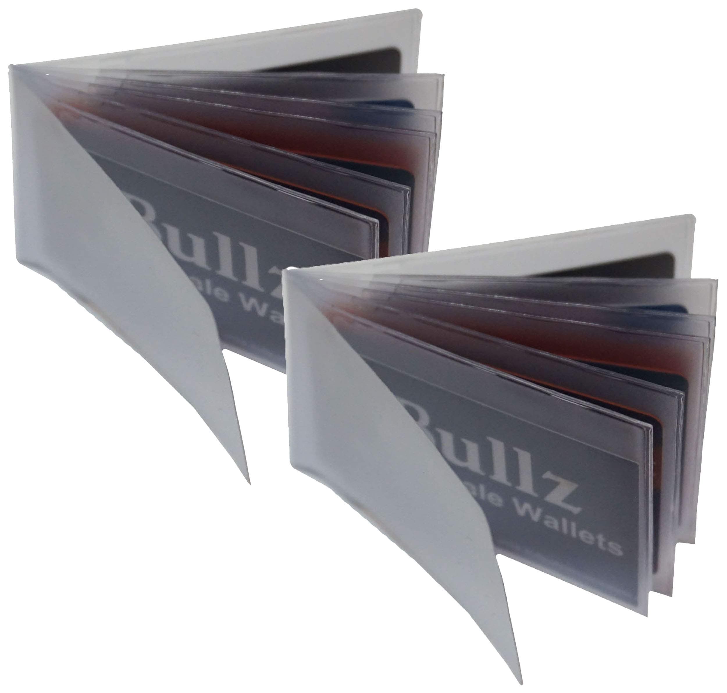Set of 2 Heavy Duty Vinyl Credit Card ID Holder Wallet Insert Made in USA