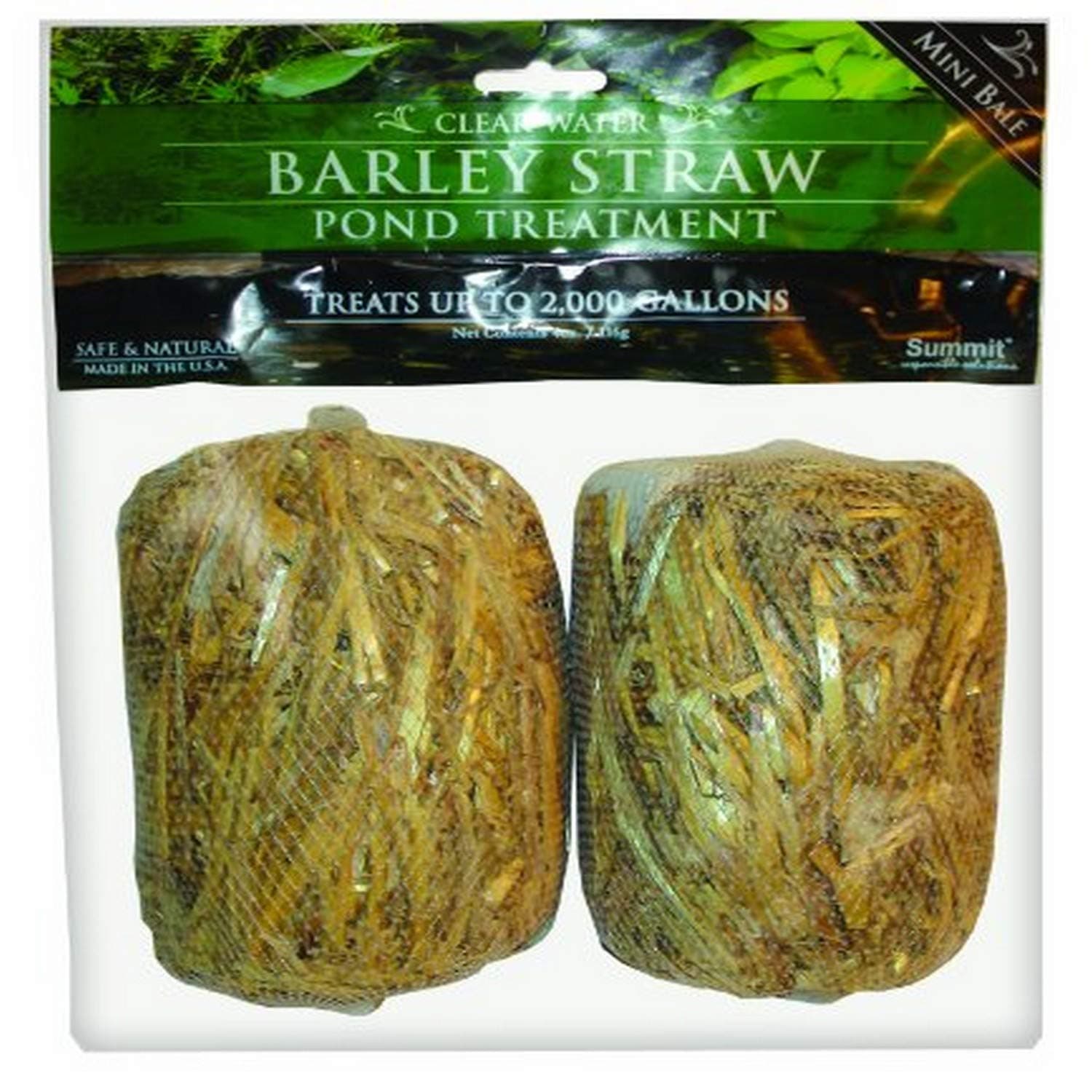 125 Clear-Water Barley Straw Bales, 2-Pack Treats up to 1000-Gallon