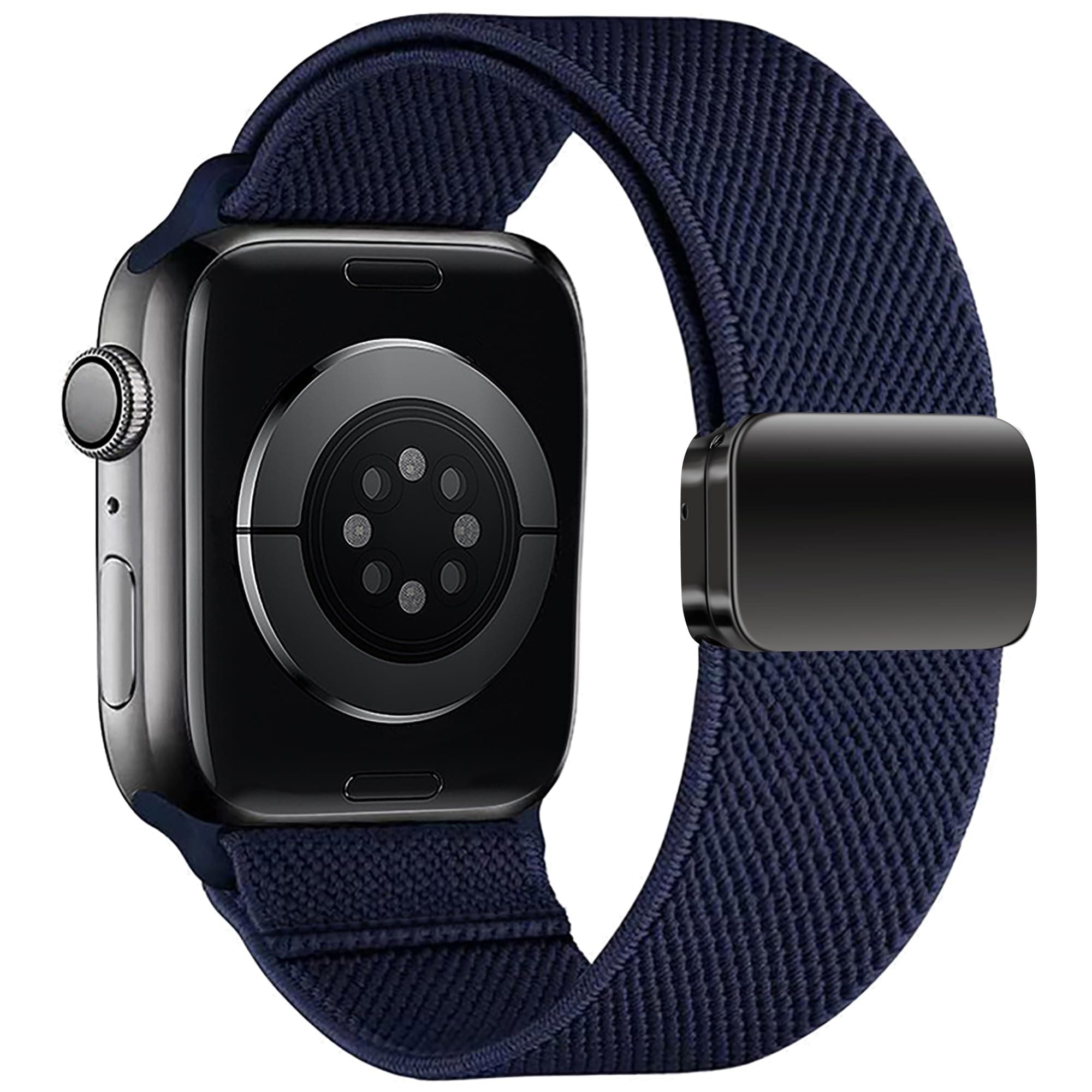 XMUXI Magnetic Nylon Strap Compatible with Apple Watch Band 45mm 44mm 41mm 40mm 42mm 46mm,Soft Sport Solo Loop Watch Belt for iWatch Bands Series 10 9 8 7 6 5 4,SE Women Men