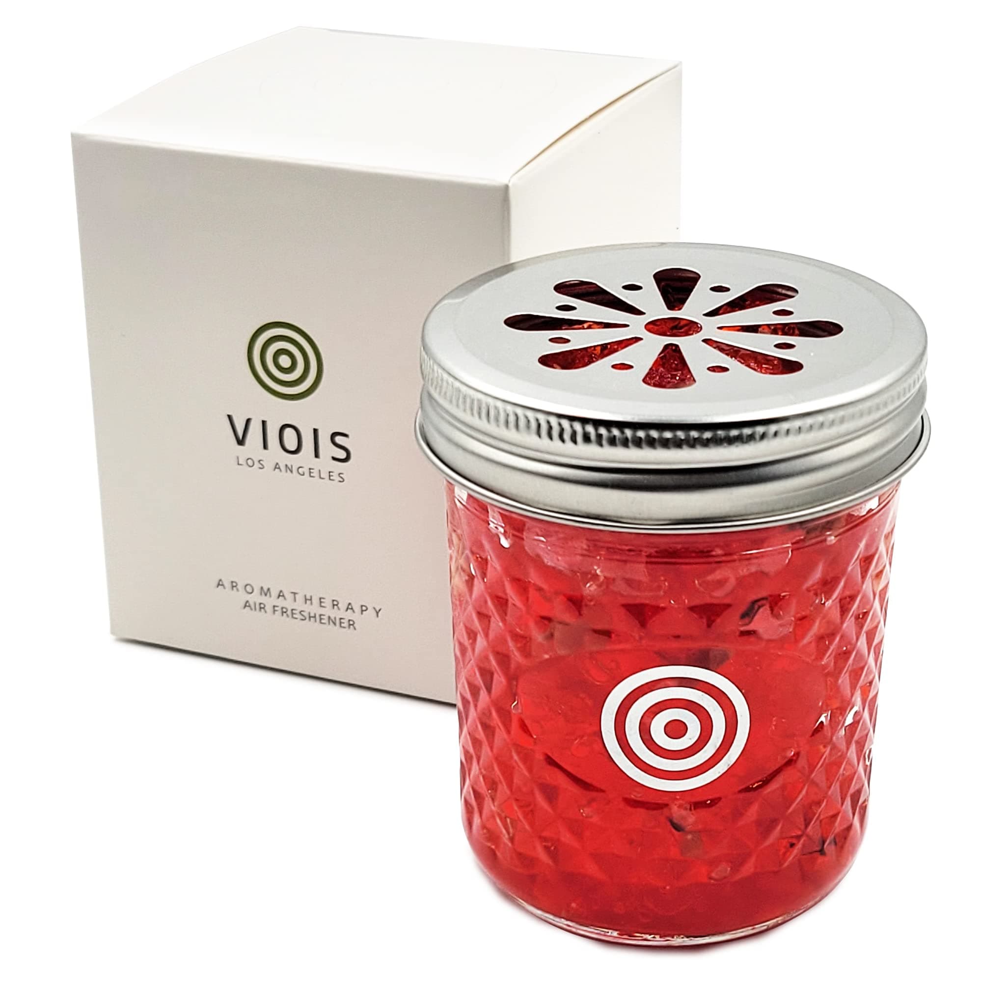 VIOIS, Rose & Lavender Aromatherapy Car Air Freshener(Gel Type). Handcrafted Natural Air Freshener for Car and Small room. Chemical Free & Non Toxic.