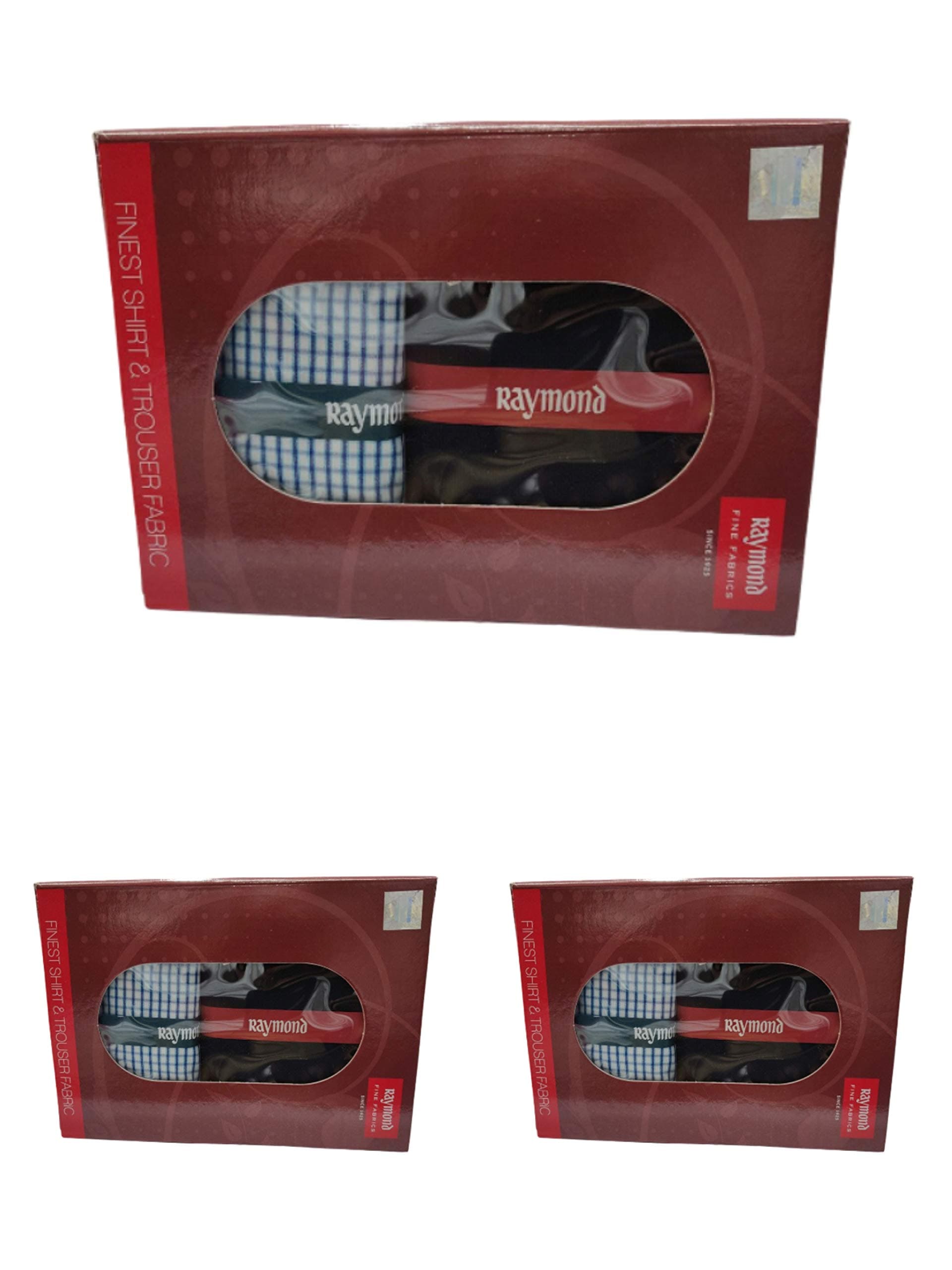 Raymond Multi Cotton Blend Unstitched Shirts & Trousers 3 Shirt and 3 Trouser Fabric