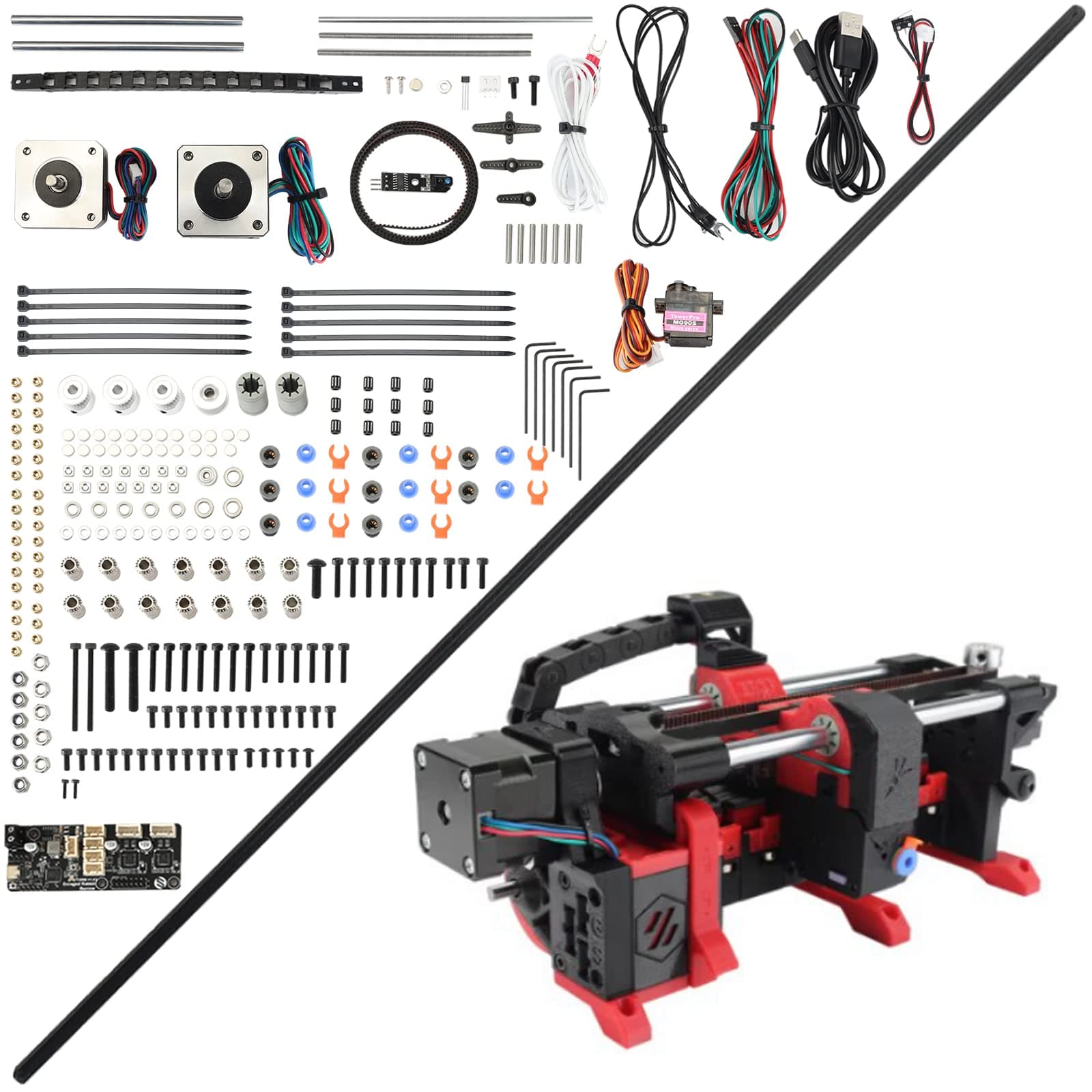 FYSETC 3D Printer Vorn 2.4 Triden MMU Kit ERCF(Enrager Rabbit Carrot Feeder) Easy BRD V1.1 Multi Material Filament Support Stepper Drivers TMC2209-9 Colors