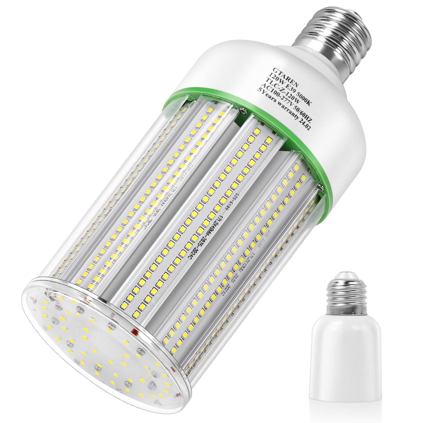 100W LED Corn Cob Light Bulb,Replace for 400 Watt Metal Halide HPS CFL HID lamp,5000K E39 Mogul Base,for Commercial and Industrial Lighting Bay Light Fixture Warehouse Workshop Gyms