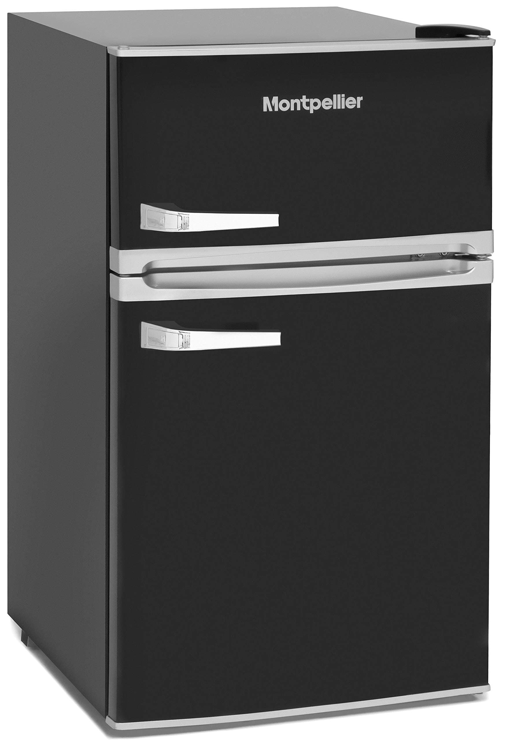 Montpellier MAB2031K Freestanding Under Counter Retro Fridge Freezer Black