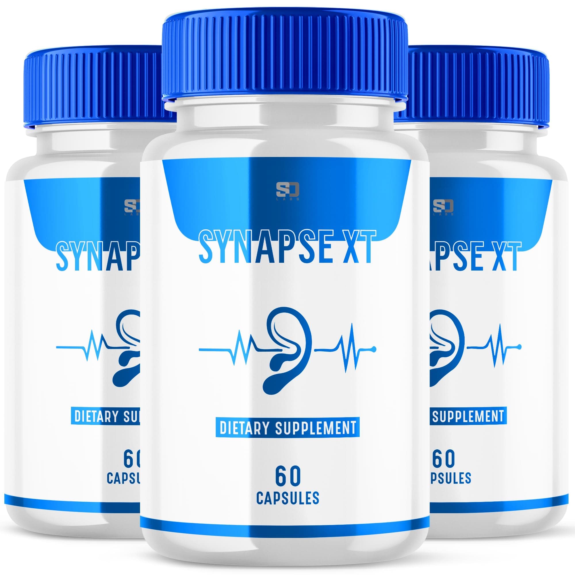 S.O Labs Synapse XT for Tinnitus Supplement Pills, Premium Synapse XT Relief Supp Capsules for The Original Brand Only (3 Pack)