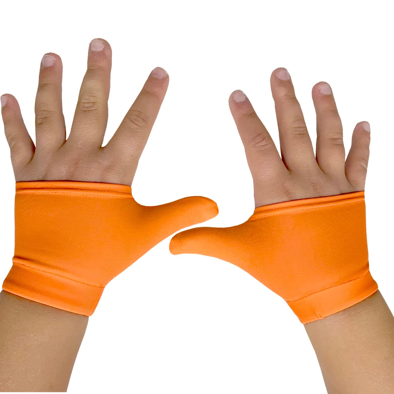 Thumb Sucking Deterrent Brace, Kids & Toddler Breathable Guard Glove, Finger Sleeve for Sucking and Nail Biting Prevention, for Ages 4 Years Old & Up, Orange