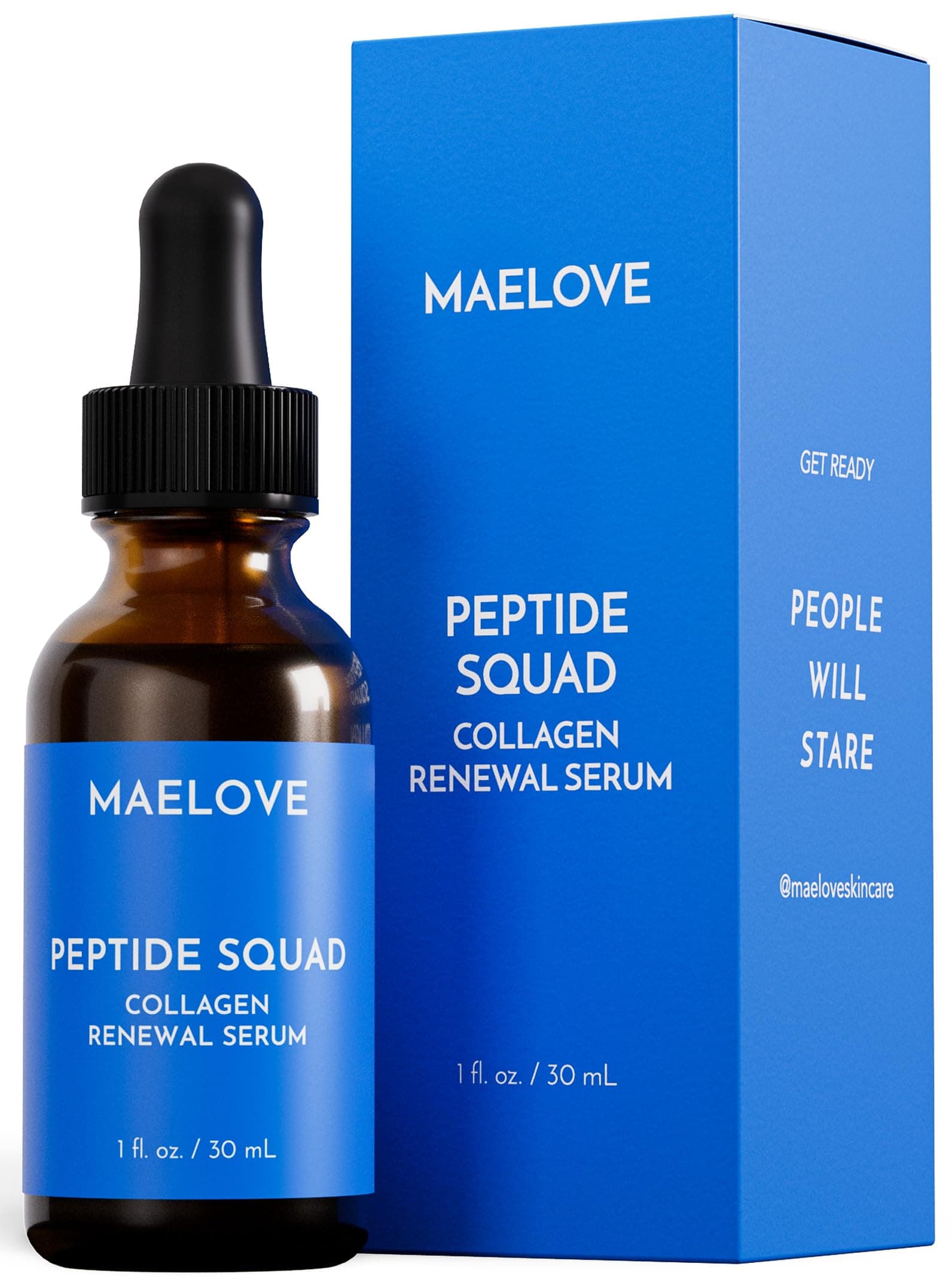 Peptide Squad Collagen Renewing Serum, Anti Ageing Serum for the Face with Copper Peptides, Argireline and Matrixyl 3000, Moisturising Serum with Peptides for Wrinkles, Fine Lines and