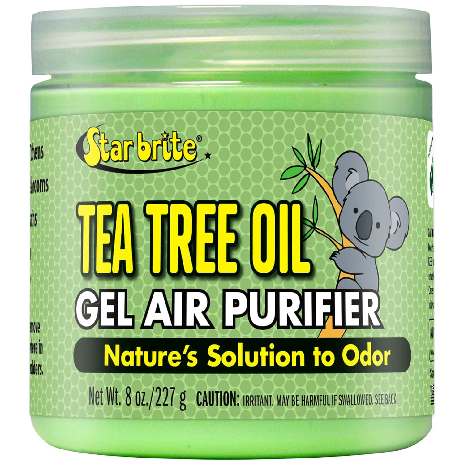 STAR BRITE Australian Tea Tree Oil Gel Air Purifier Tub - Odor Eliminator for Boats, RVs, Autos, Bathrooms & Offices