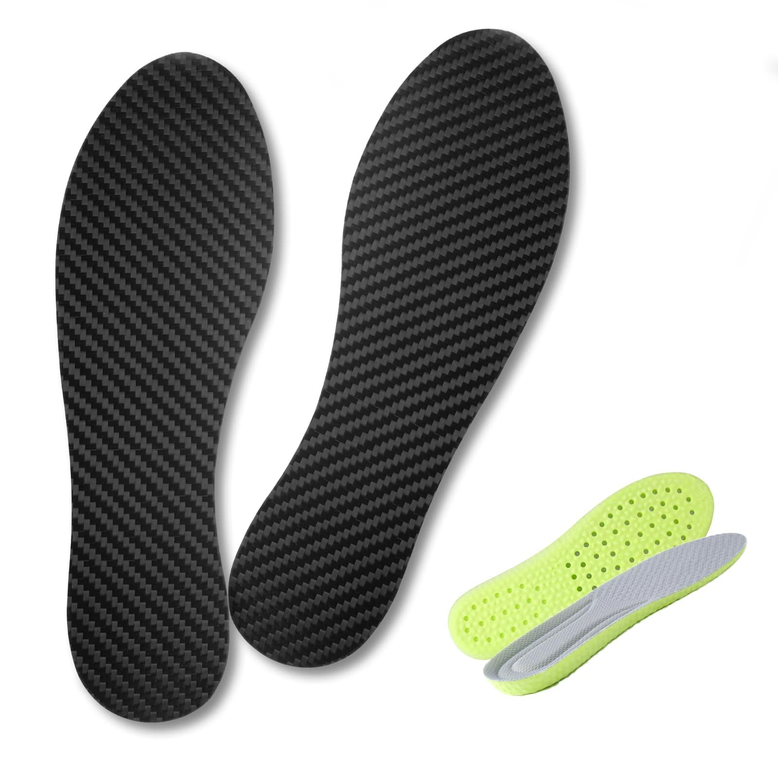 Carbon Fiber Insole for Men and Women - Rigid Shoe Insert Foot Plate for Hallux Rigidus Limitus, Turf Toe, Morton's Toe (10.05" / 255mm - Men's 8 / Women's Size 9)