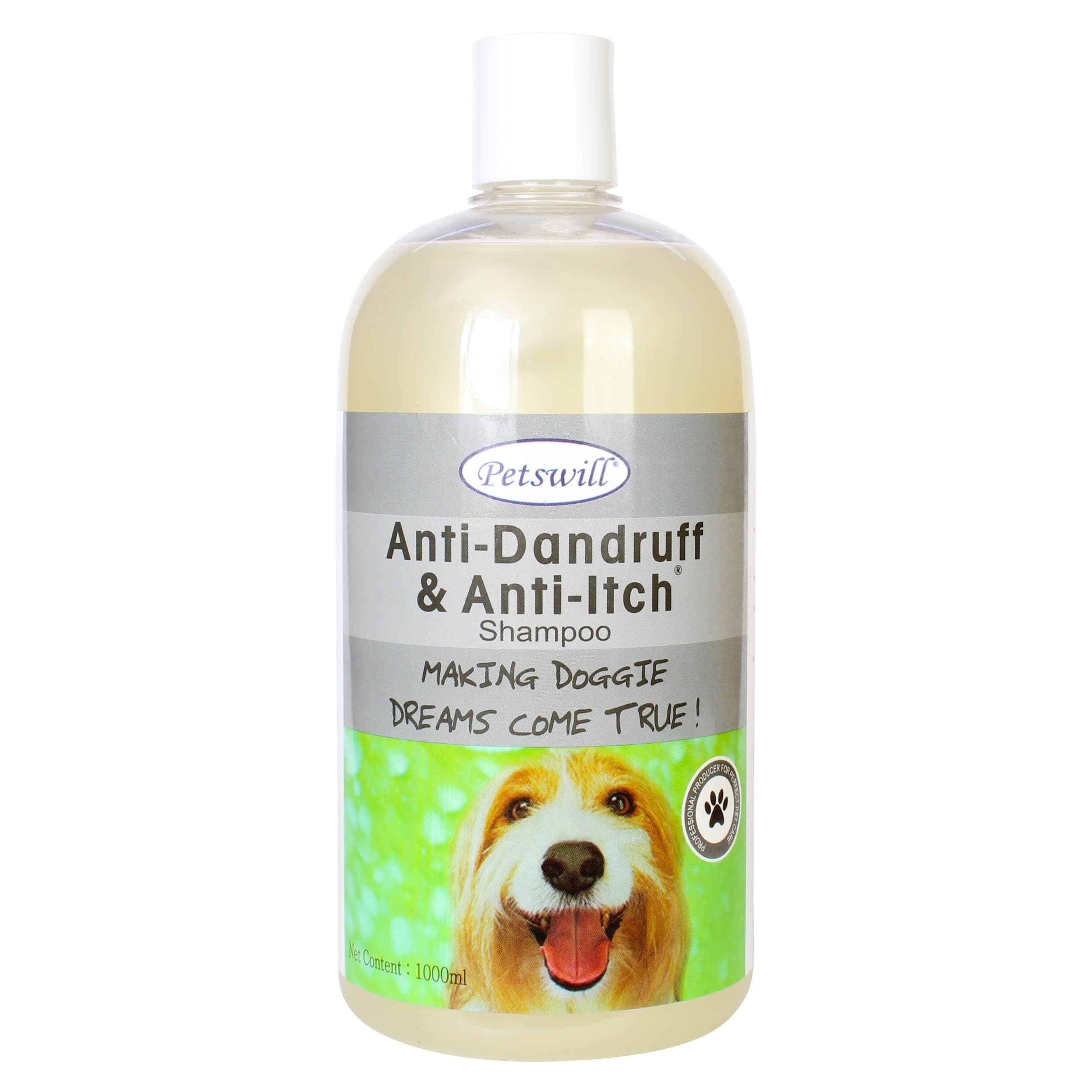 - Dog Shampoo - Anti Dandruff, Anti Itch - 1 Litre ; Pomeranian, Shih Tzu, Rottweiler, German Shepherd, Labrador, Golden Retriever, Pug, Boxer, Doberman, German Shepherd, Boxer, for All Breeds