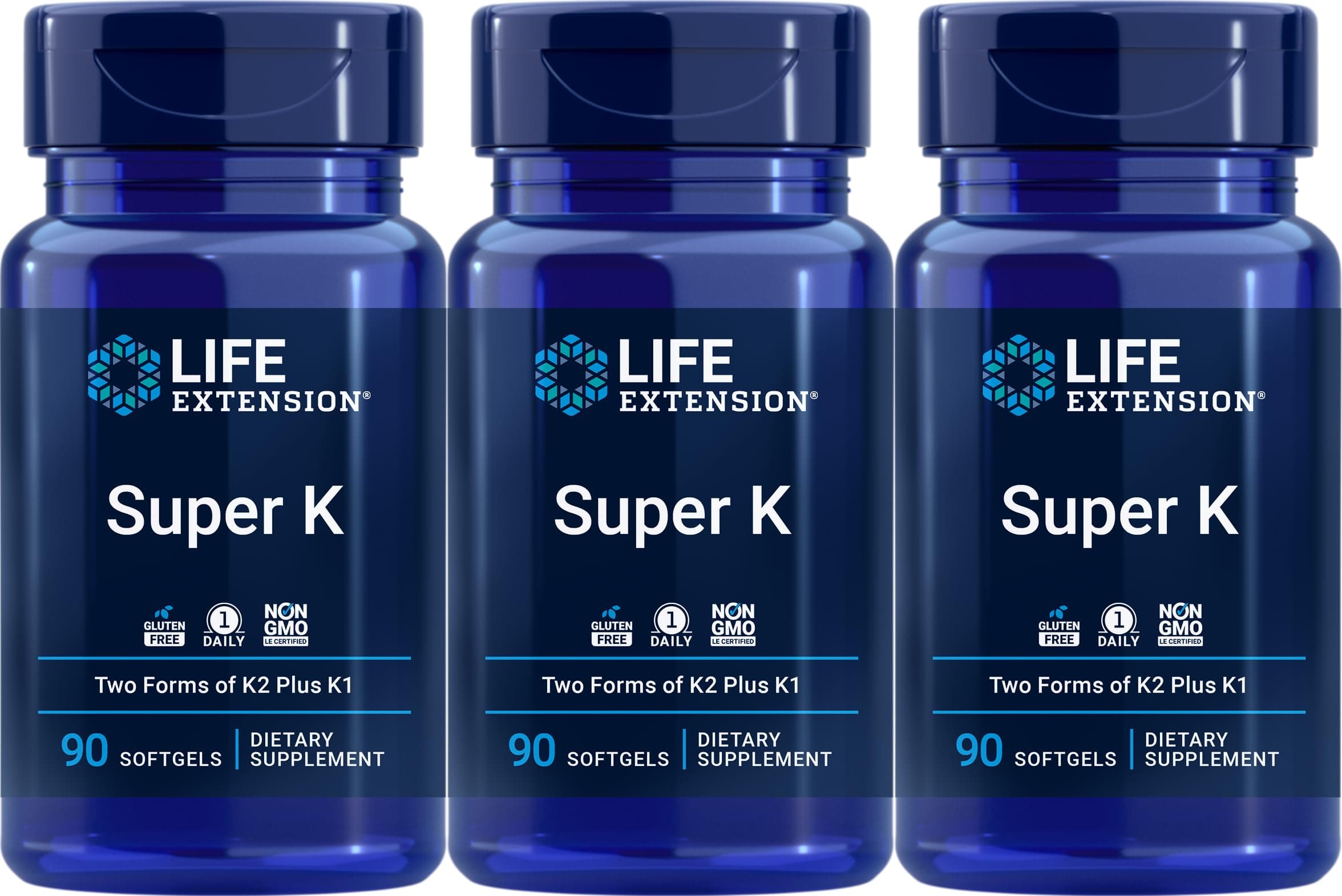 Life Extension Super K, 90 softgels (Pack of 3)