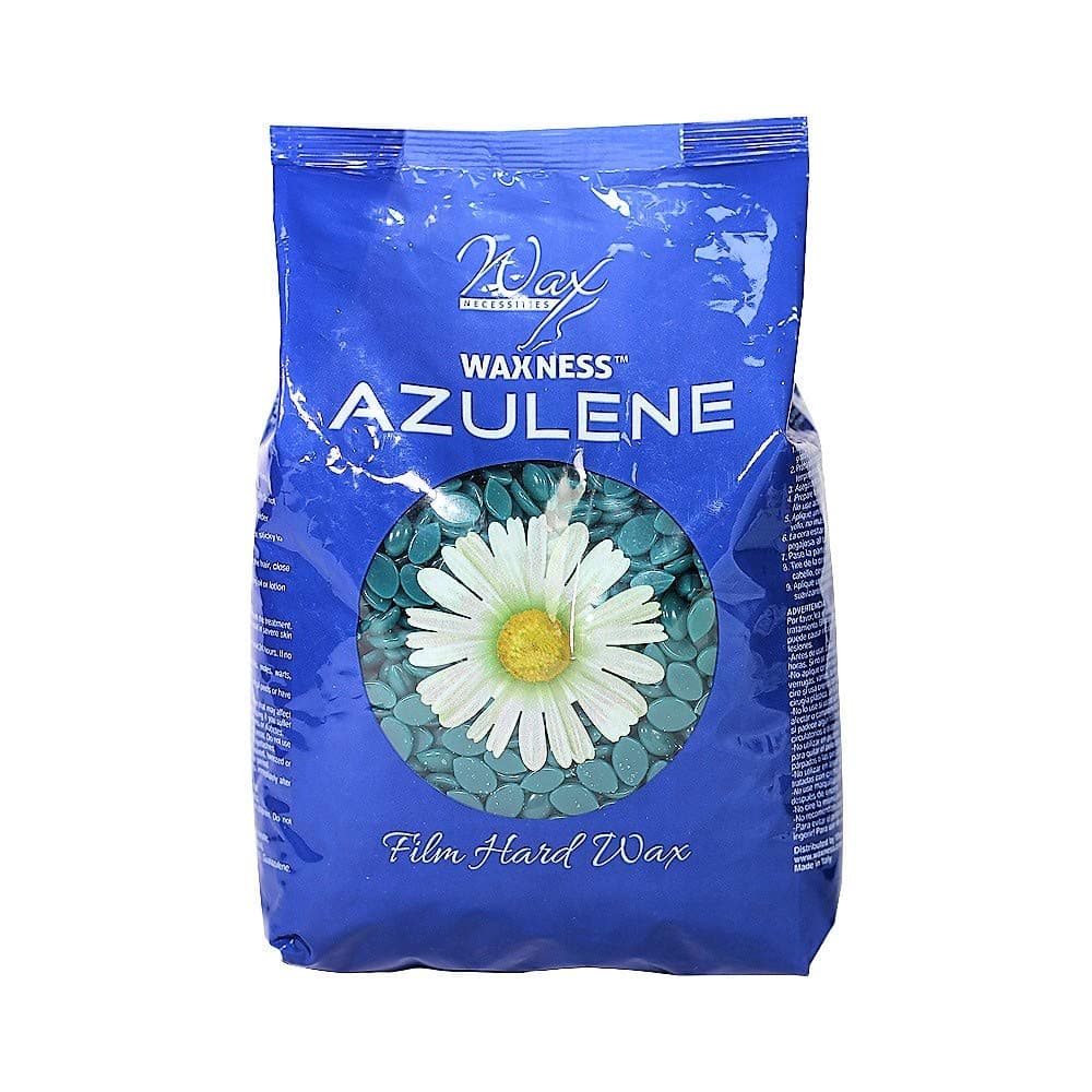 Film Hard Wax Beads Azulene 1.1 lb (500 g) – Stripless Professional Hard Wax with Azulene for Face & Body, Smooth Application – Made in Italy
