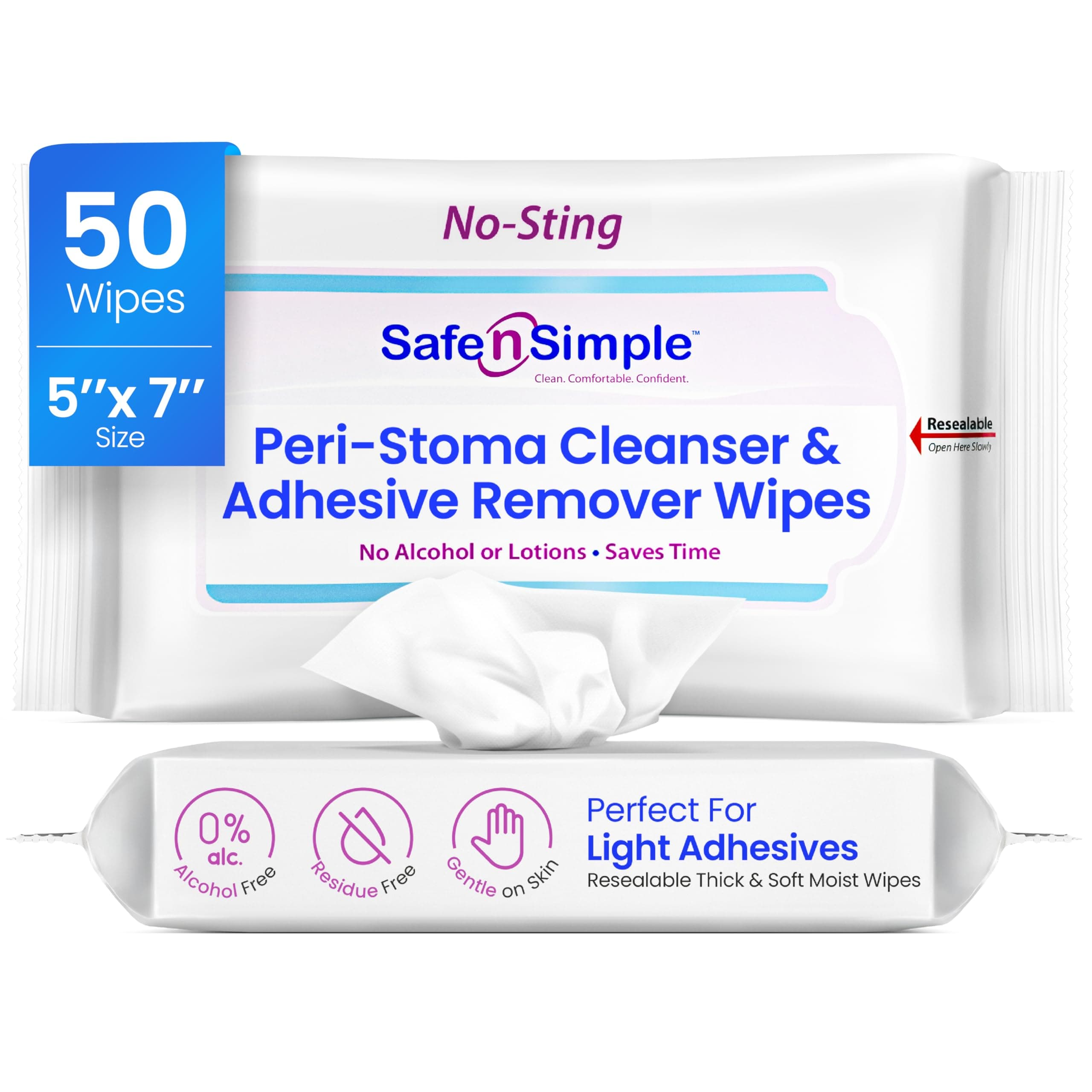 Safe n Simple N' Stoma Wipe Qty 50