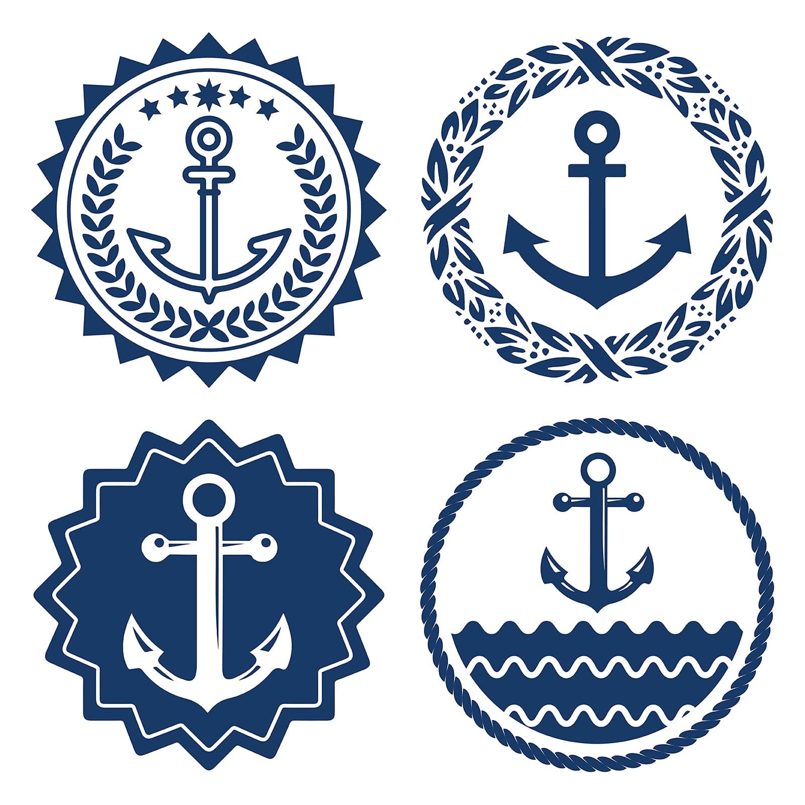 GORGECRAFT Nautical Anchor Static Window Clings Decals Anti Collision Glass Stickers Non Adhesive Vinyl Film Home Decorations for Sliding Doors Windows Prevent Stop Birds Dogs, 4PCS