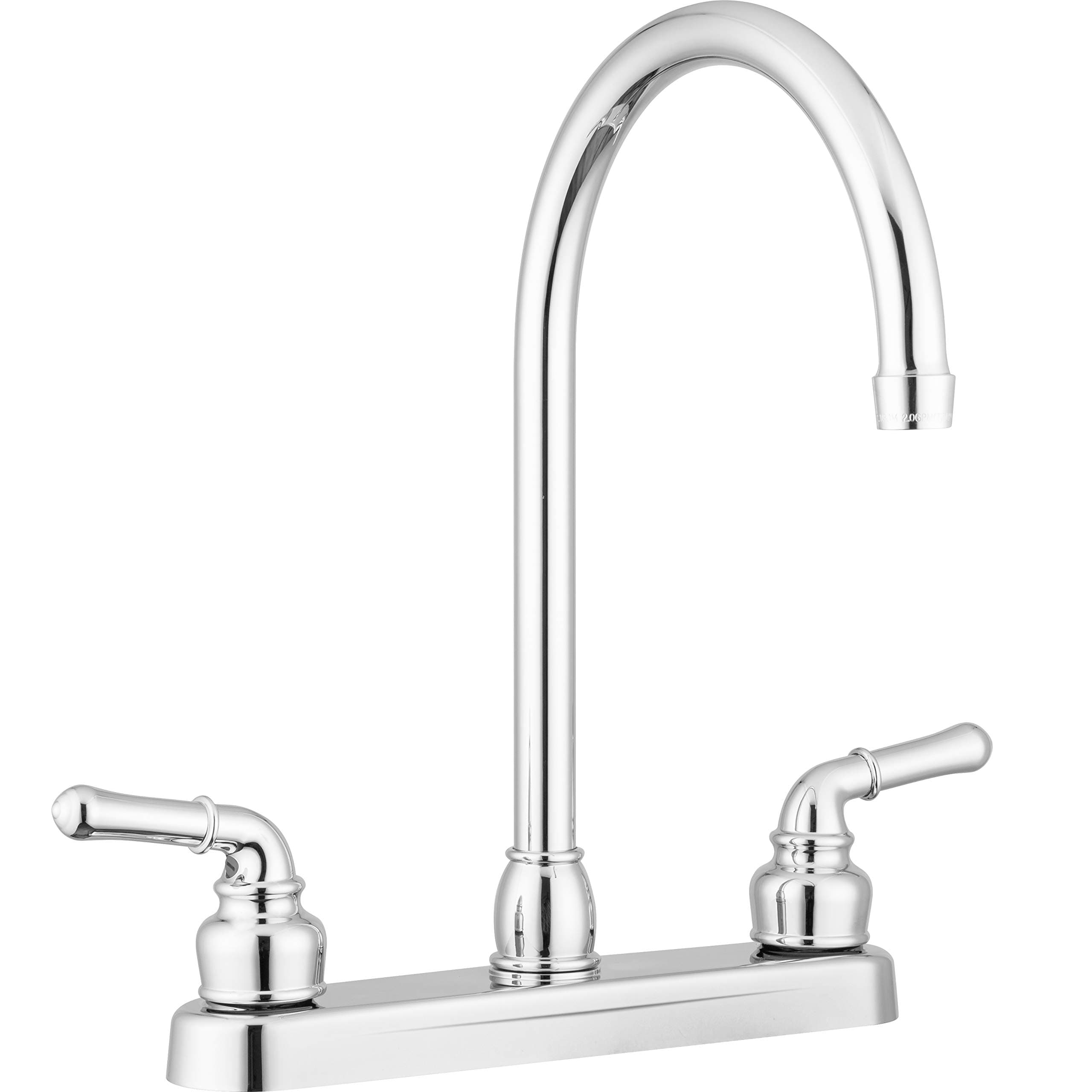Pacific Bay Lynden Modern High Arc Kitchen Sink Faucet - Metallic Plating Over ABS Plastic - (Polished Chrome)
