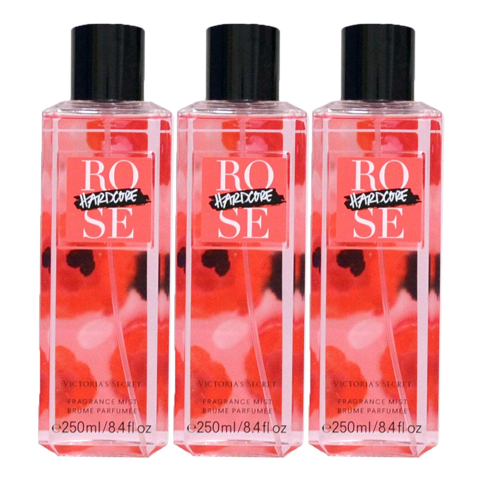 Lot of 3 Fragrance Mist 8.4 Fl Oz Each (Hardcore Rose)