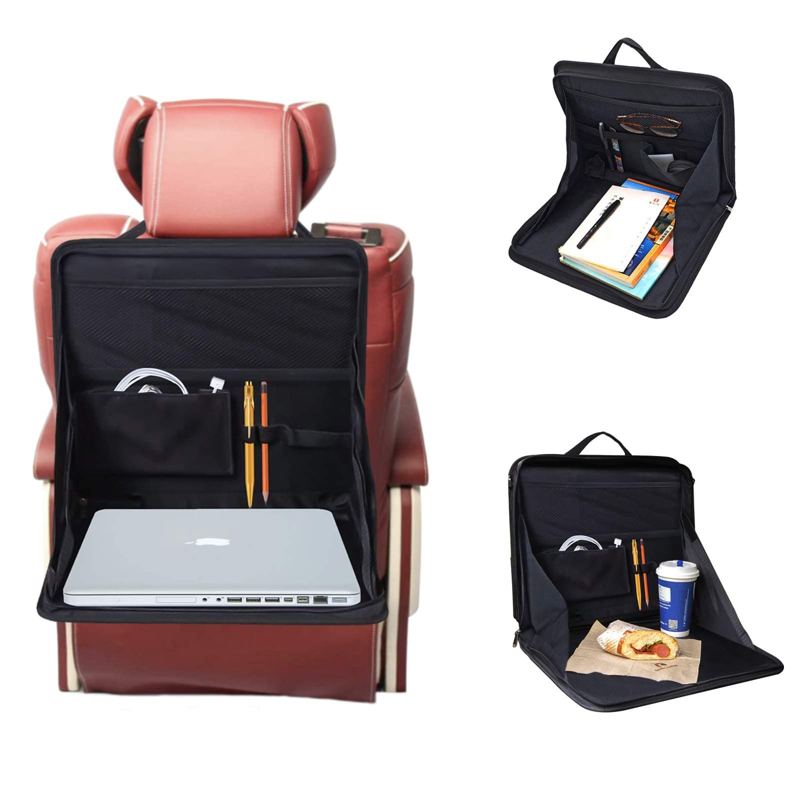 ZONSUSE Jiele Car Back Seat Storage Tray Bag Laptop Holder Tray Mount Back Seat Auto Food Work Table Organizer (Black)