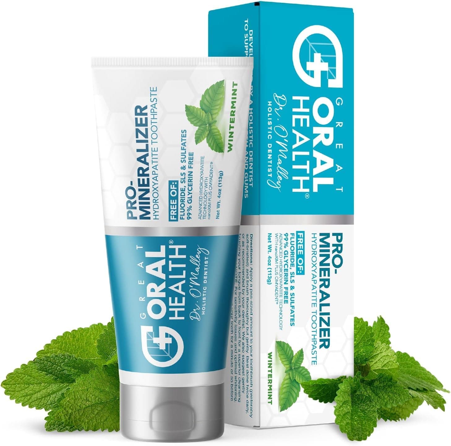Great Oral Health OraRestore Pro-Mineralizer Toothpaste~Natural Fluoride Free Toothpaste~Dentist Formulated~Anti-Cavity Properties~Dental Treatment~ Sensitive Teeth~Wintermint