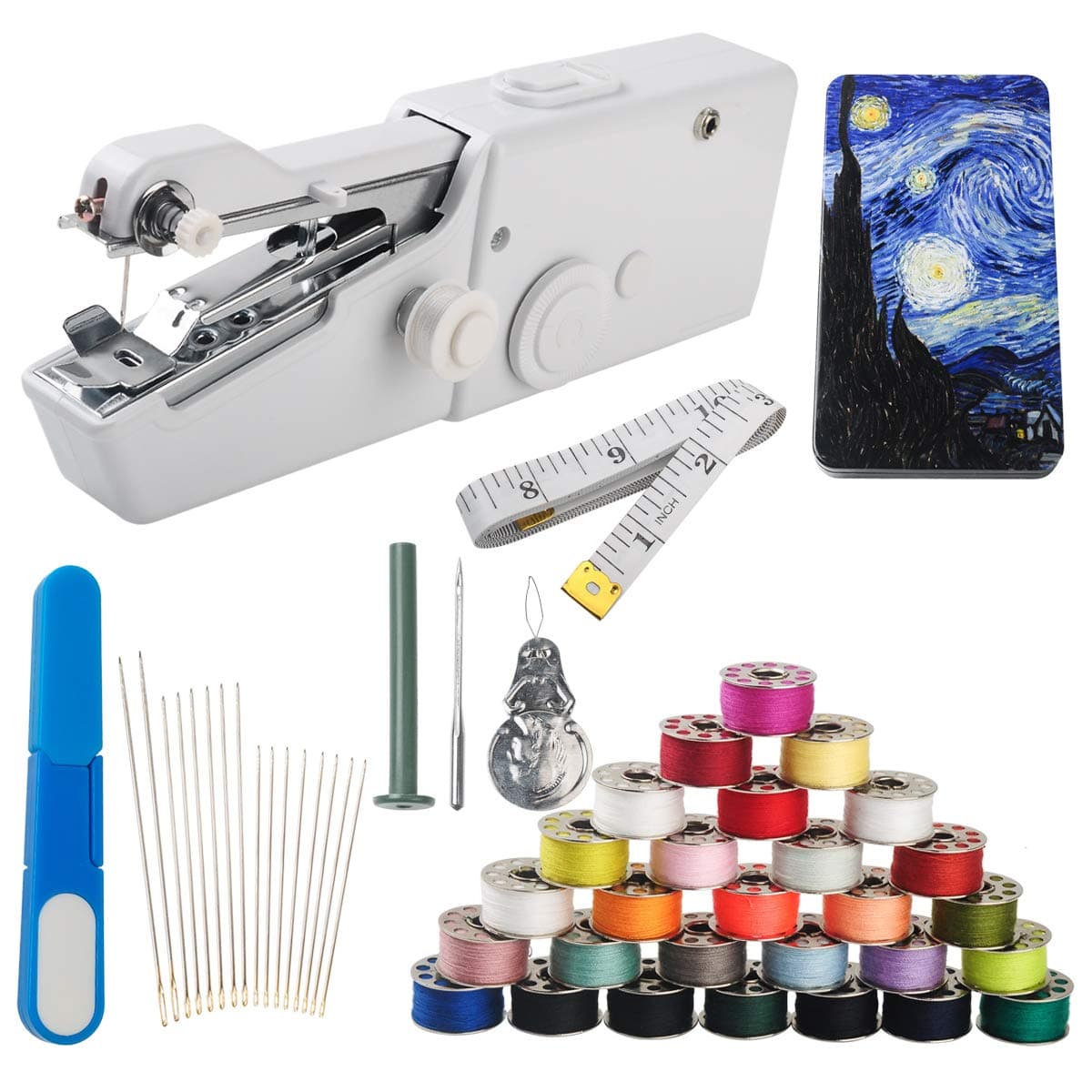 Handheld Sewing Machine and Threads Kit (Portable)