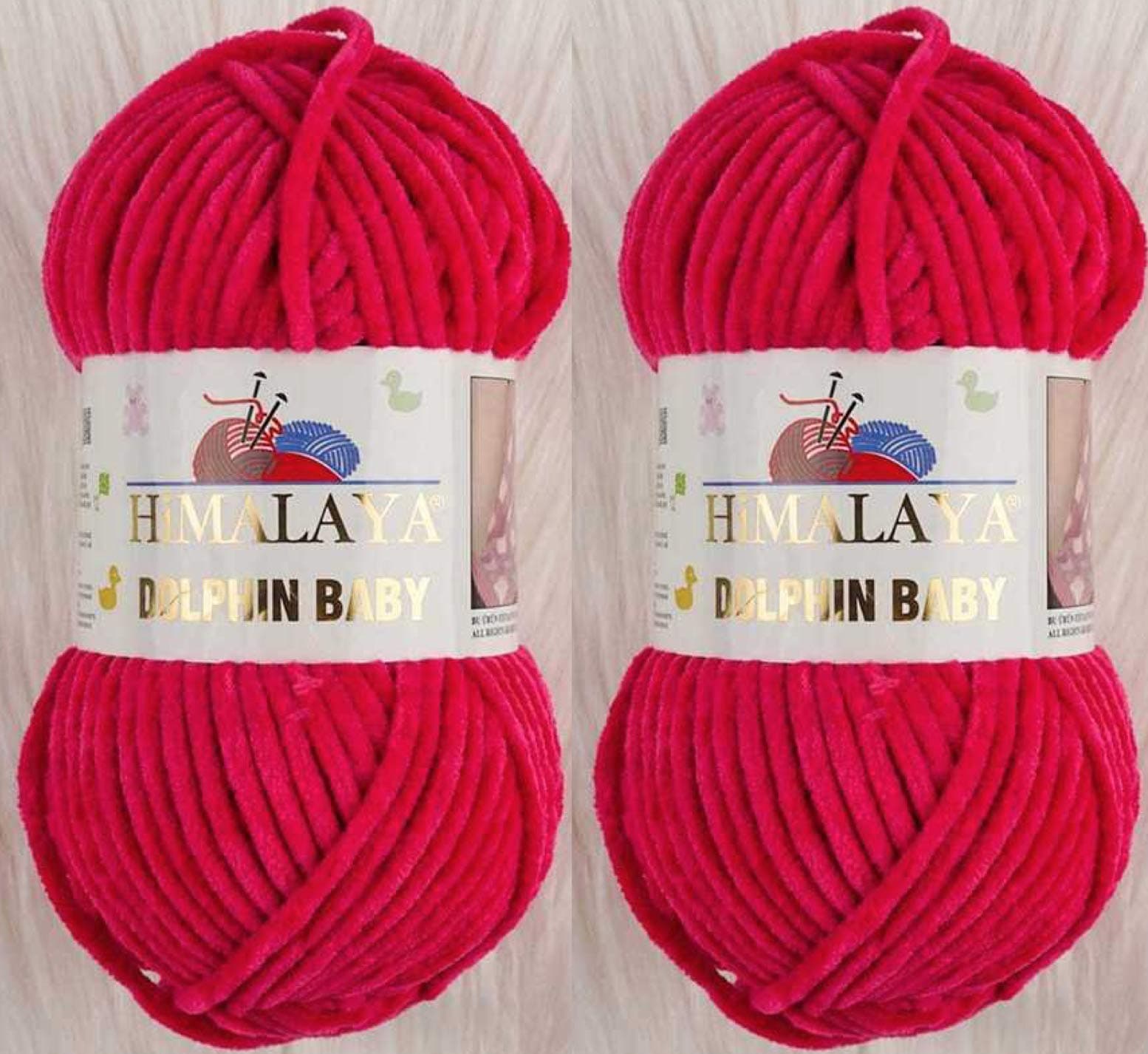 Himalaya Dolphin Baby Yarn Knitting Yarn 2 Skeins 264 Yards 2x100gram Super Bulky Baby Blanket Yarn (80314)